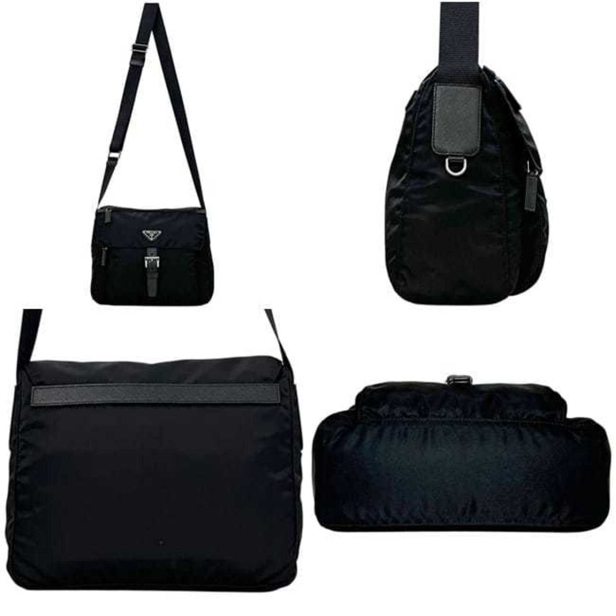 Prada Black Nero Vela Nylon Shoulder Bag (Pre-Owned)