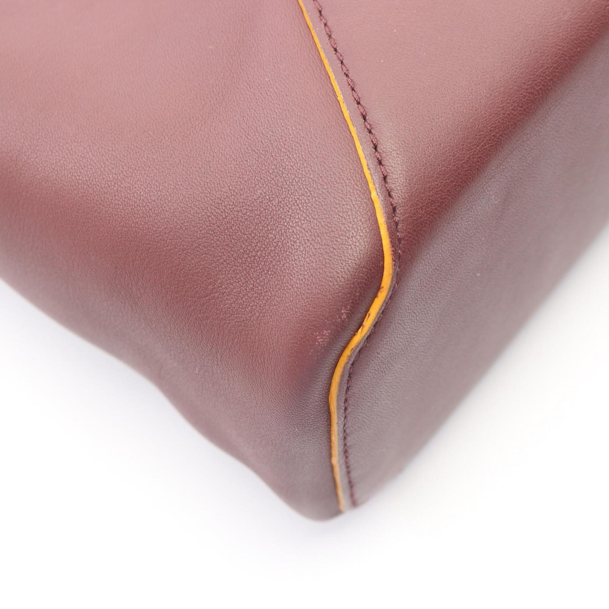 Loewe Bordeaux Leather Handbag (Pre-Owned)