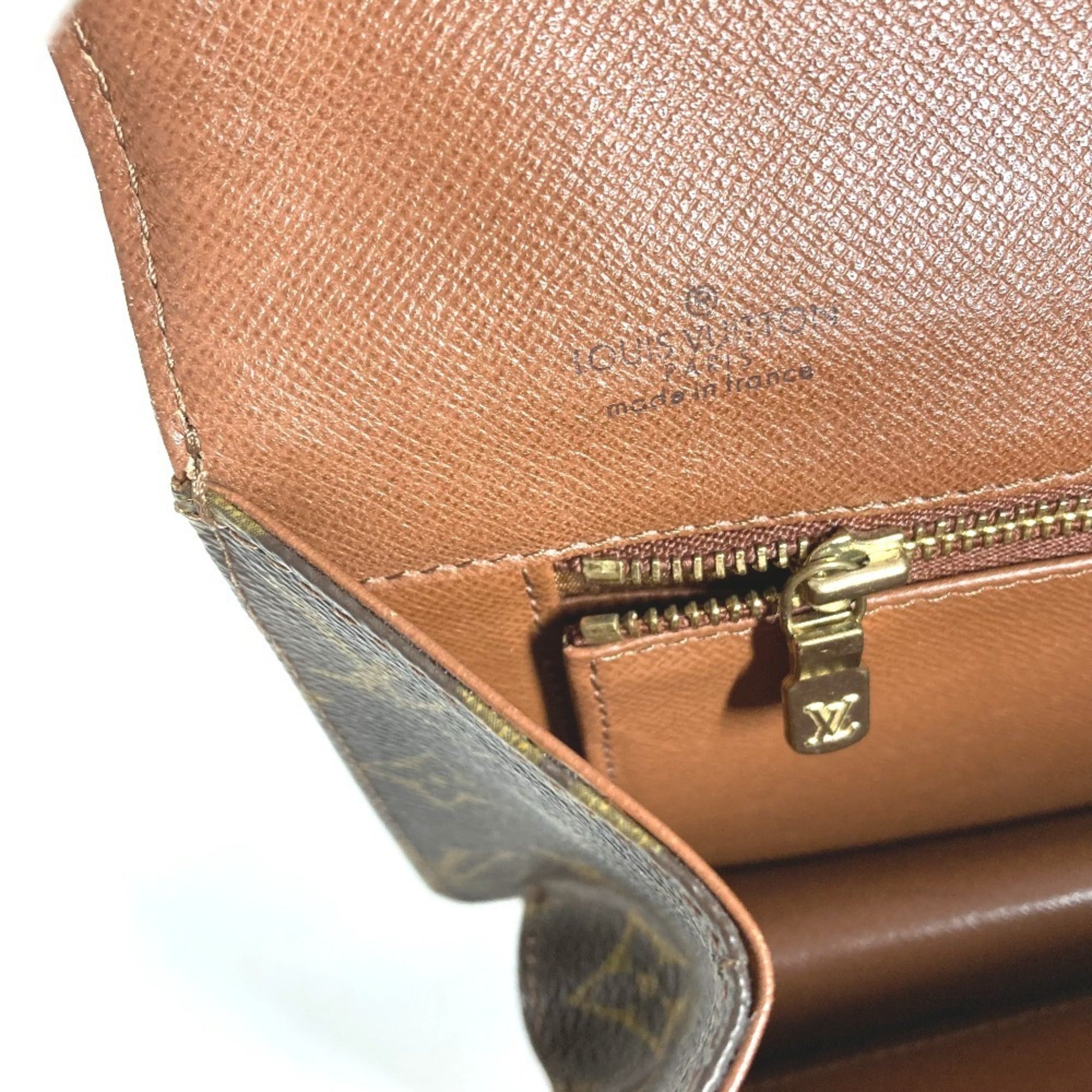 Louis Vuitton Brown Monogram Clutch Bag Handbag Pochette Pouch (Pre-Owned)