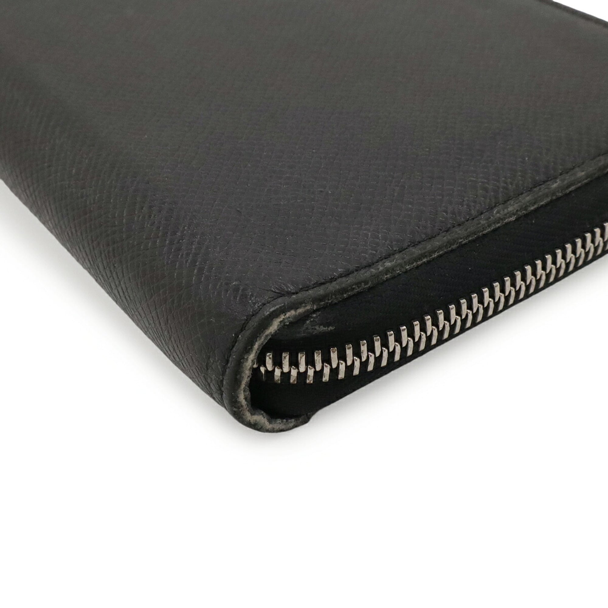 Louis Vuitton Ardoise Black Taiga Leather Coin Purse/Coin Case (Pre-Owned)