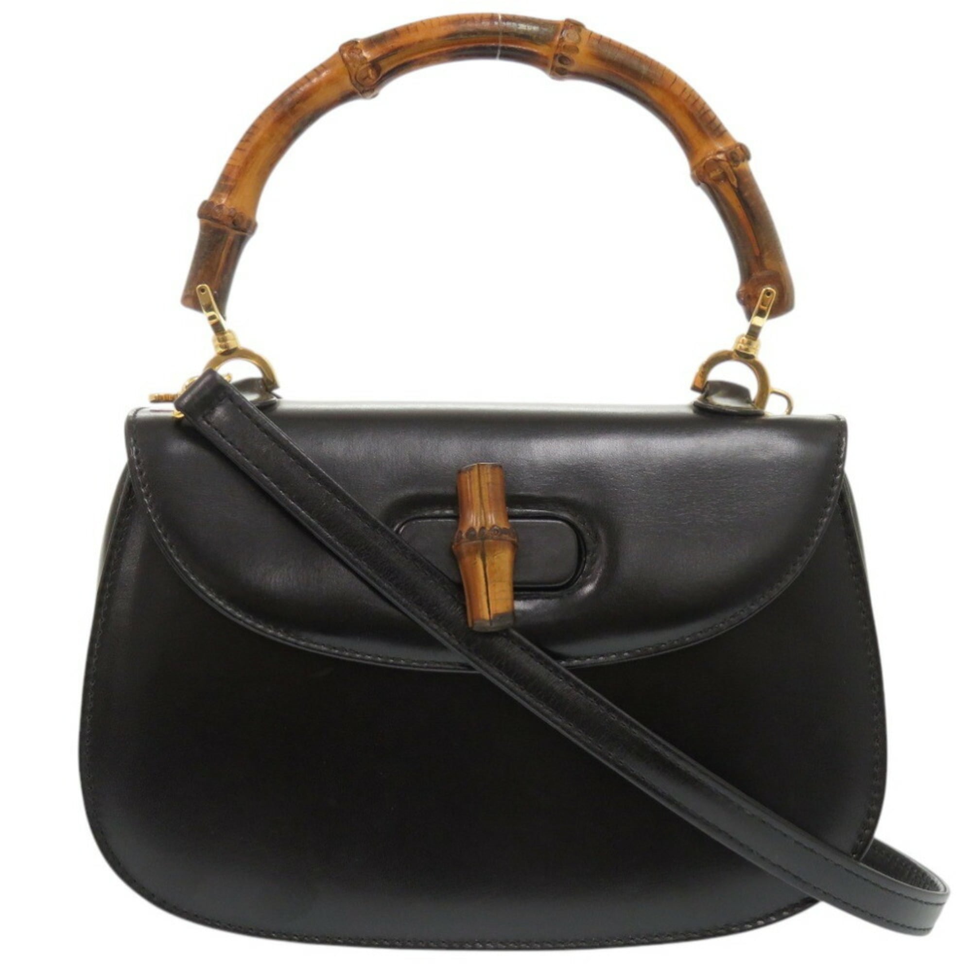 Gucci Black Leather Handbag (Pre-Owned)
