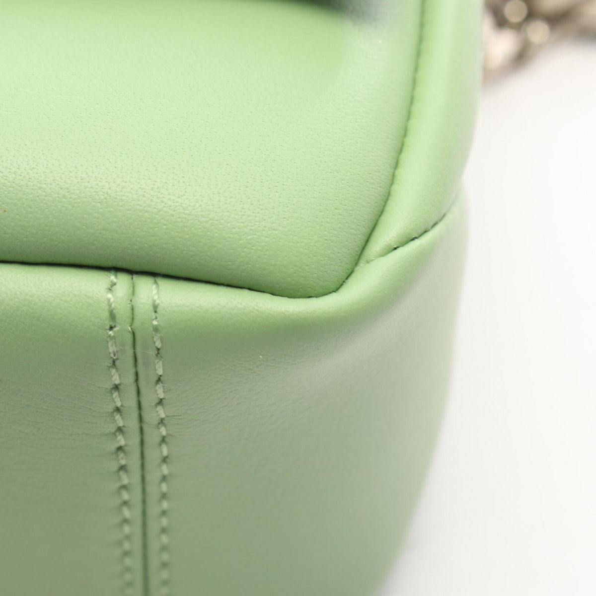 Bvlgari Green Leather Handbag Shoulder Bag (Pre-Owned)