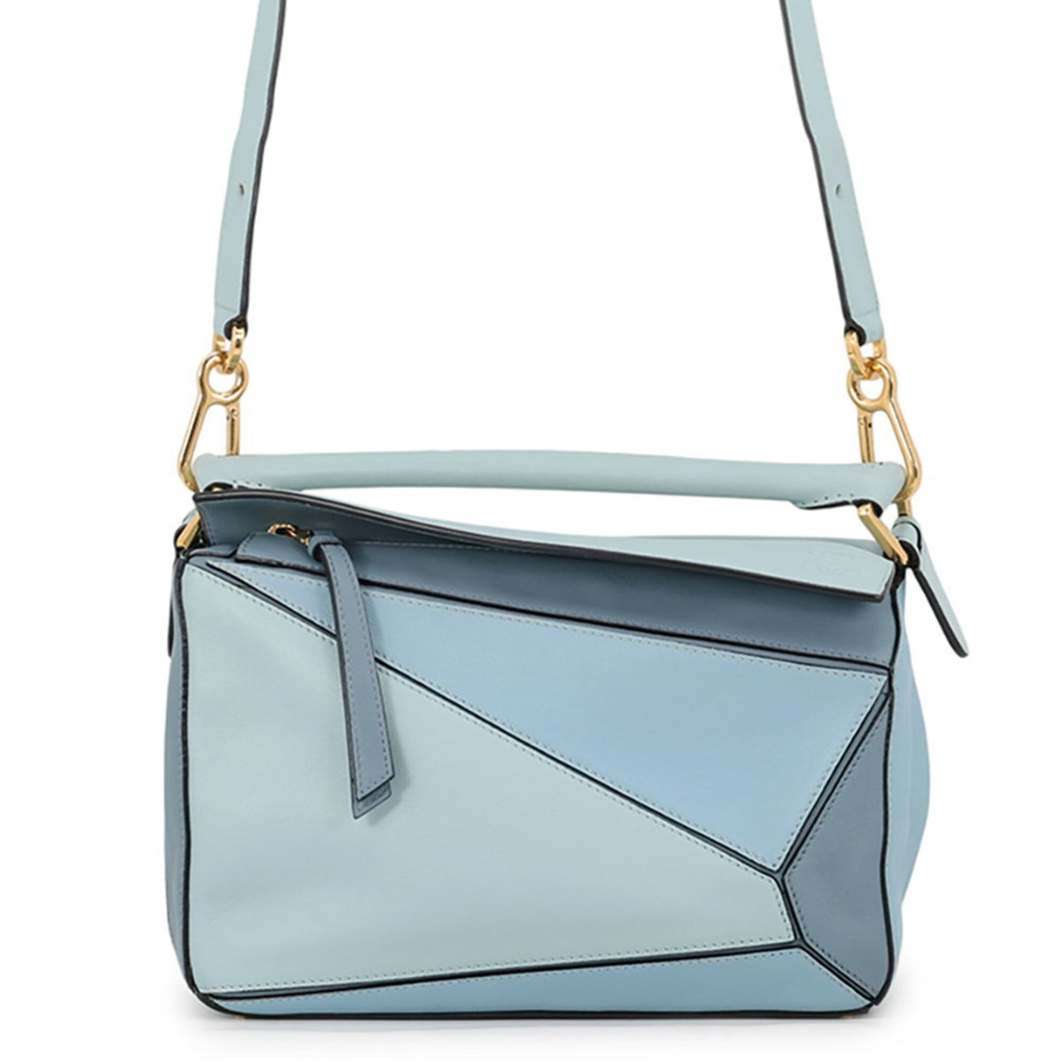 Loewe Light Blue Multi-Color Leather Handbag Shoulder Bag (Pre-Owned)