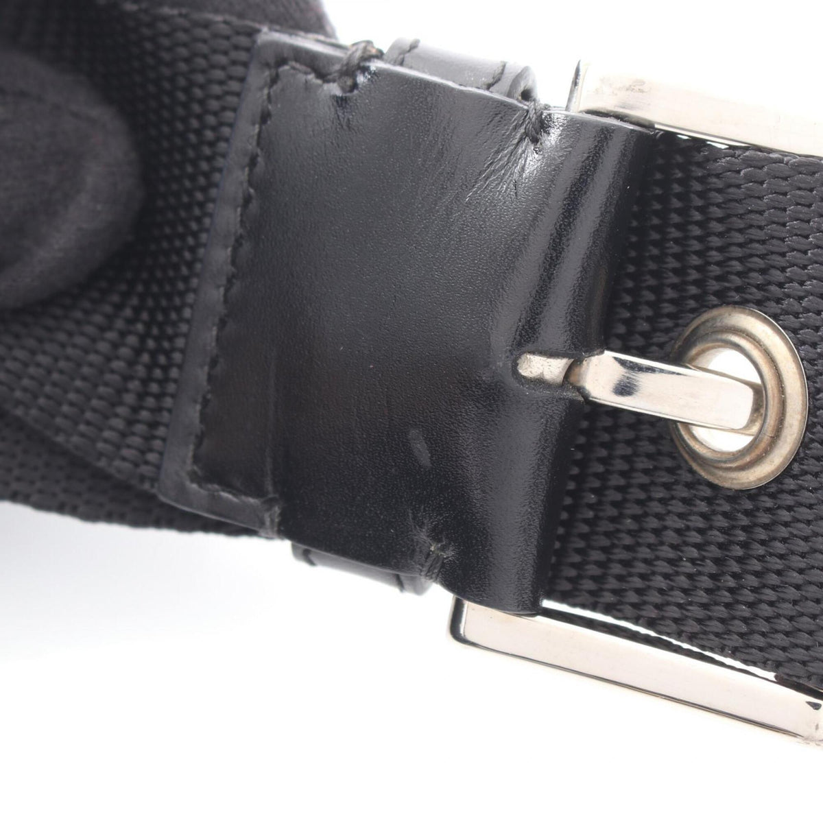 Prada Black Nylon Leather Shoulder Bag (Pre-Owned)