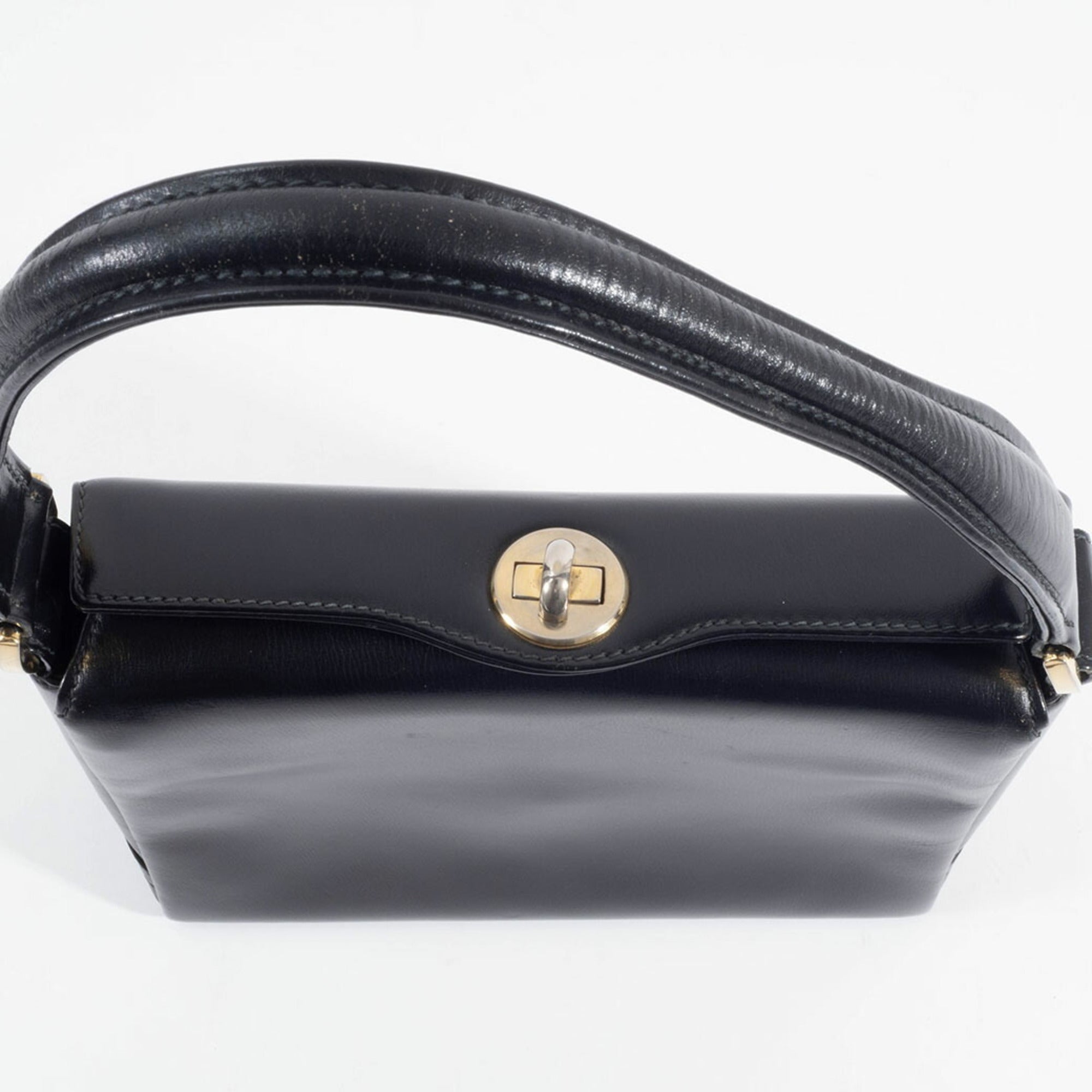 Gucci Black Leather Handbag Shoulder Bag (Pre-Owned)