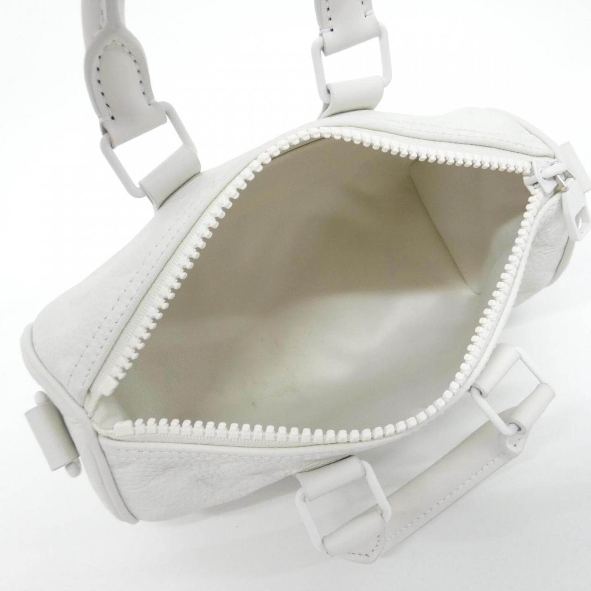 Louis Vuitton White Leather Boston Bag (Pre-Owned)