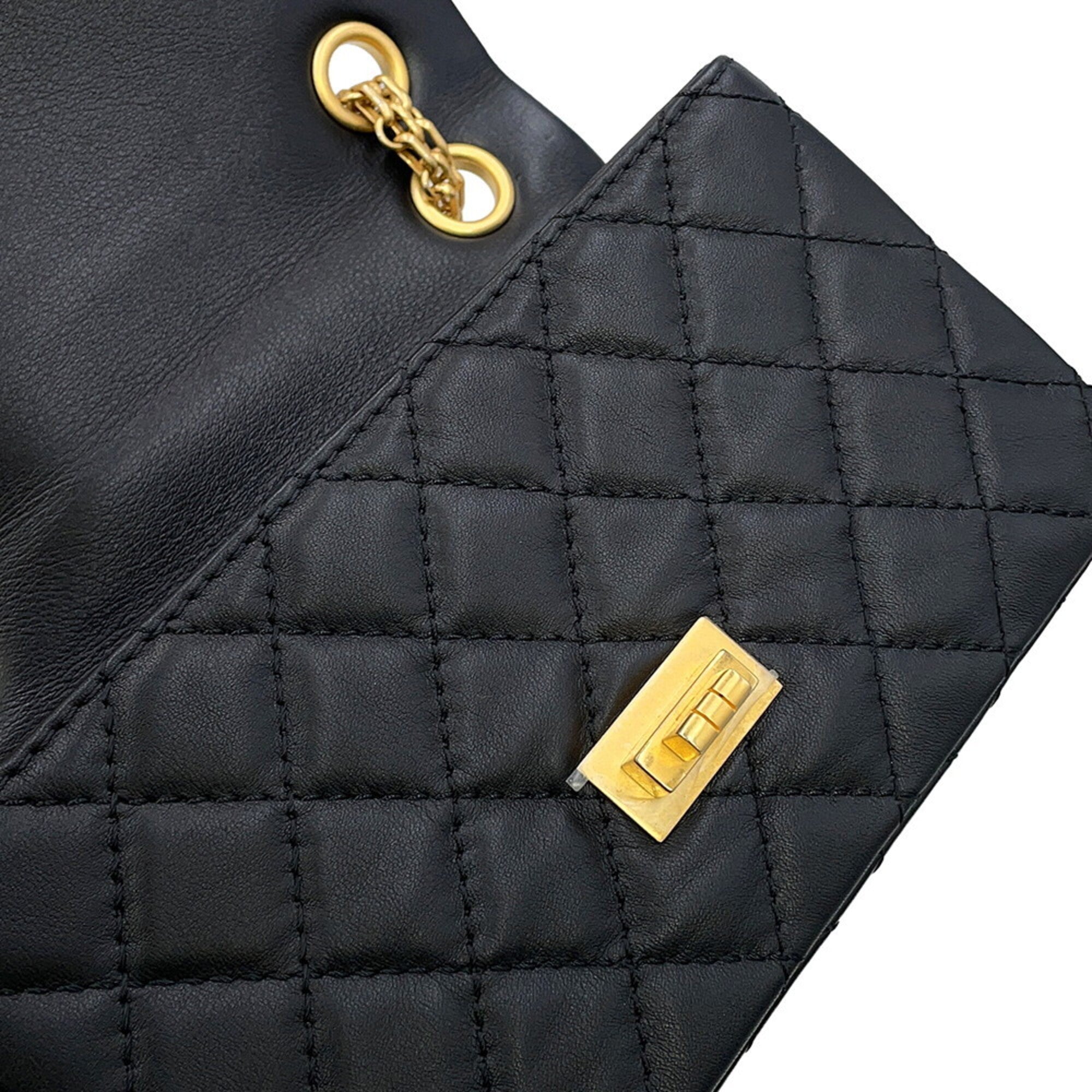 Chanel Black Leather Handbag Shoulder Bag (Pre-Owned)