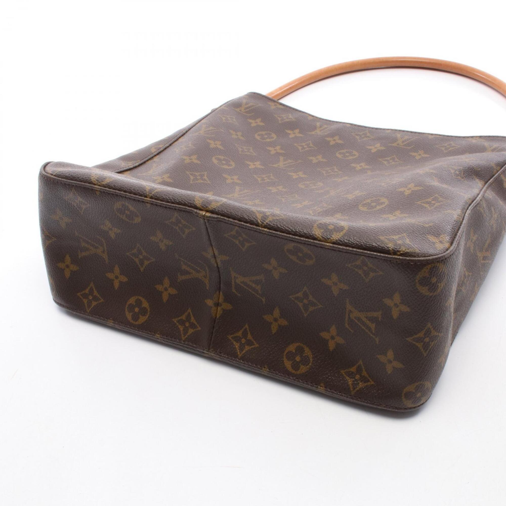 Louis Vuitton Brown Monogram Coated Canvas Leather Handbag Shoulder Bag (Pre-Owned)