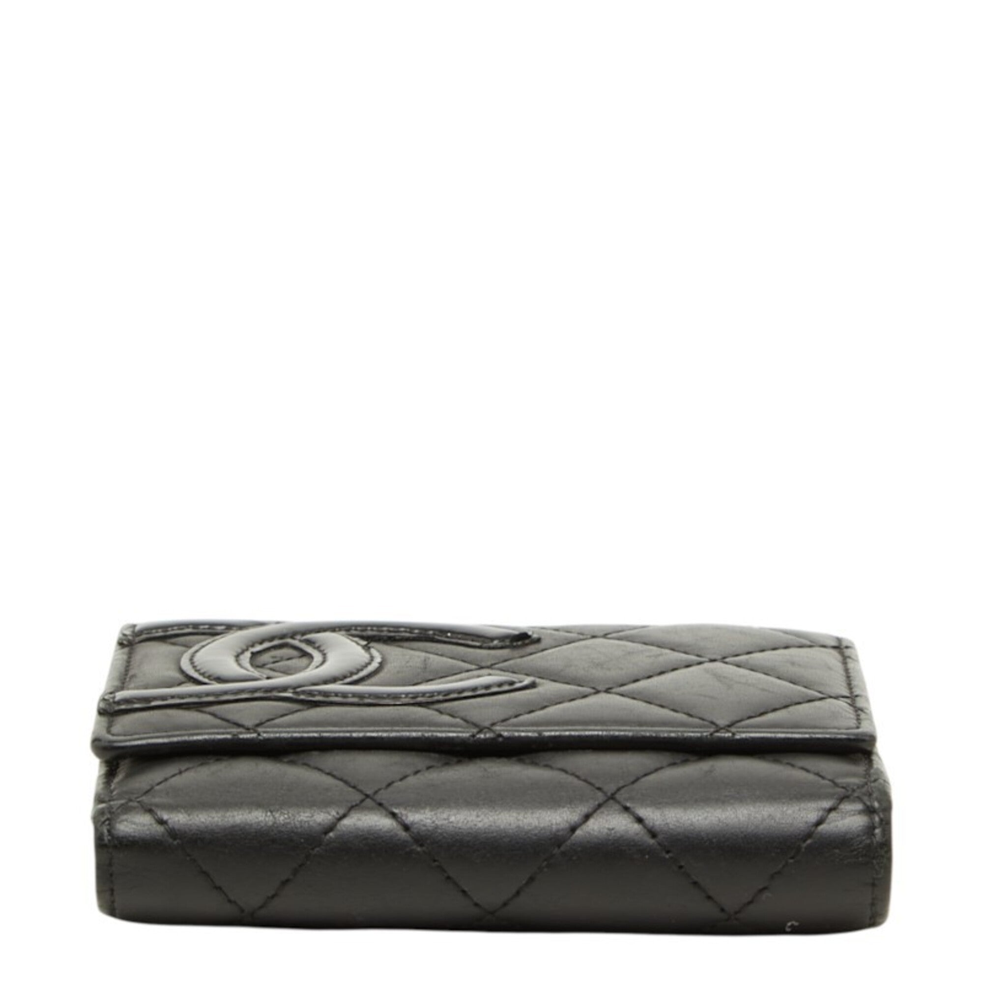 Chanel Black Leather Wallet (Bi-Fold) (Pre-Owned)