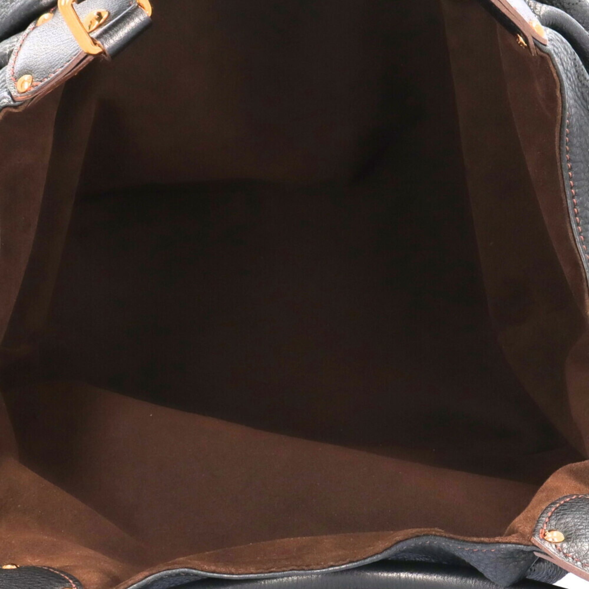 Louis Vuitton Black Noir Mahina Leather Handbag (Pre-Owned)