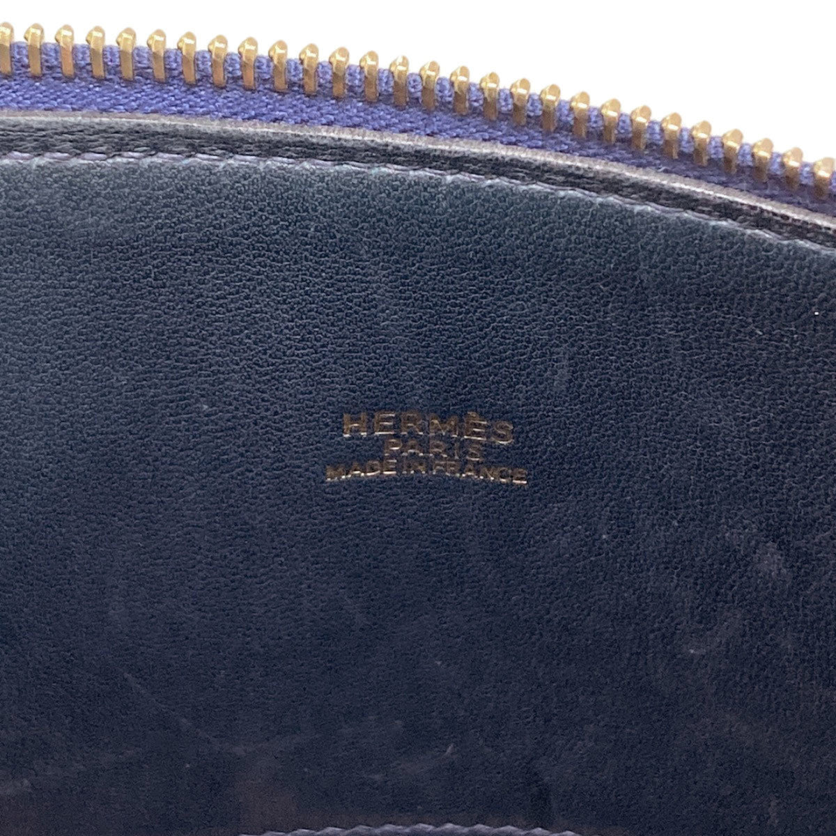 Hermes Dark Blue Box Calf Leather Handbag (Pre-Owned)