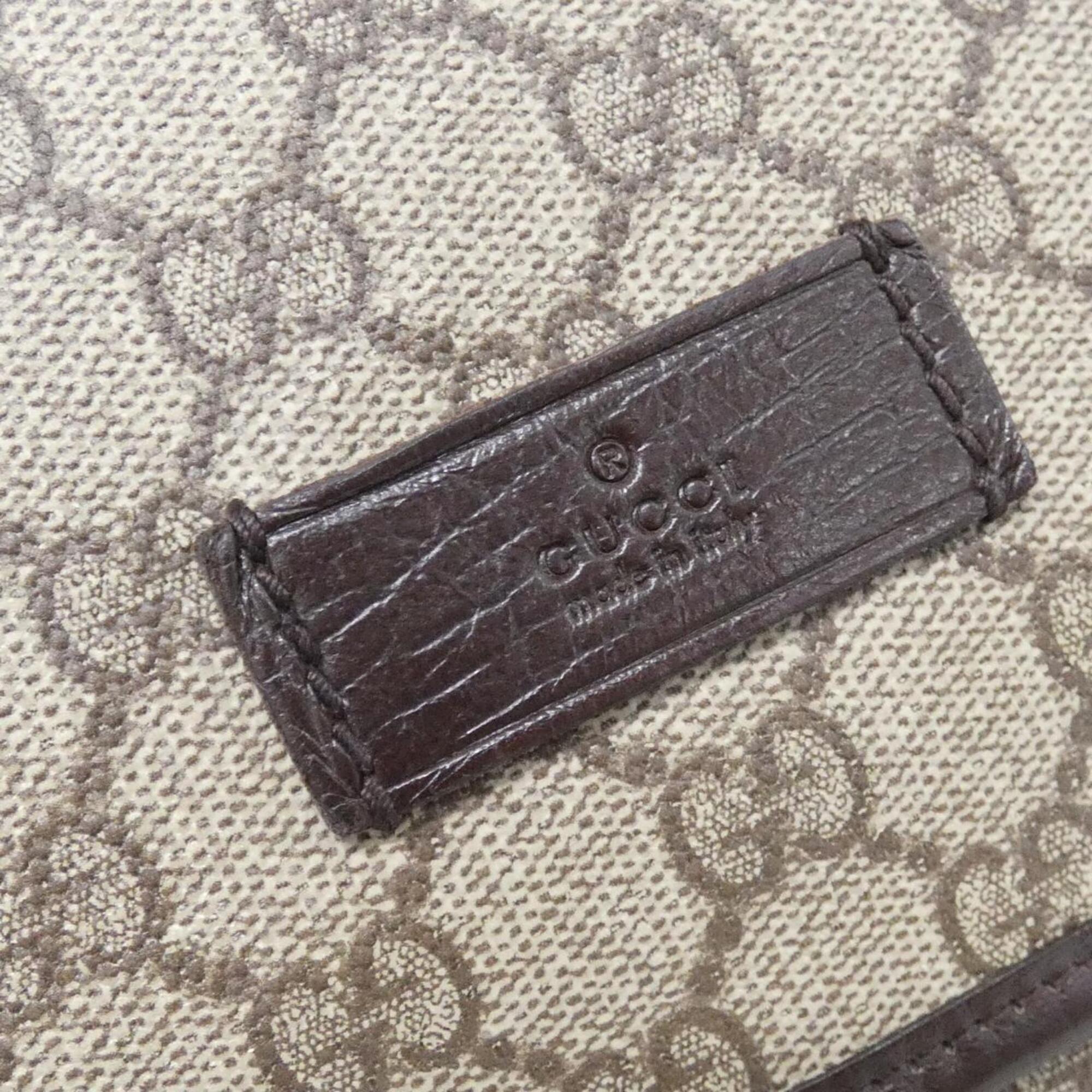 Gucci Beige Dark Brown Gg Plus Shoulder Bag (Pre-Owned)