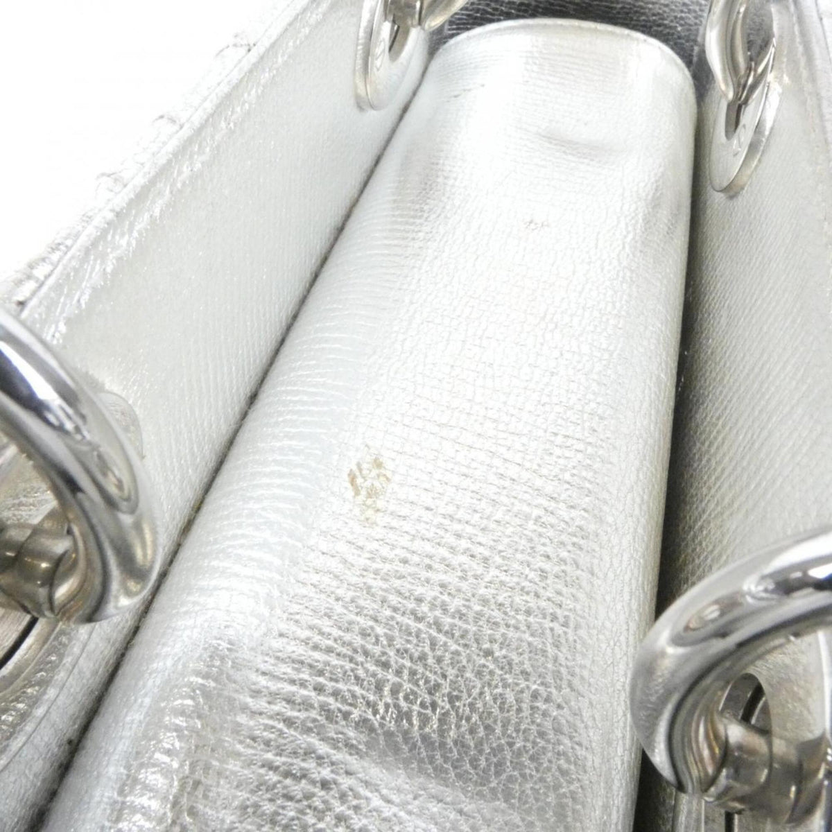 Christian Dior Silver Leather Handbag (Pre-Owned)