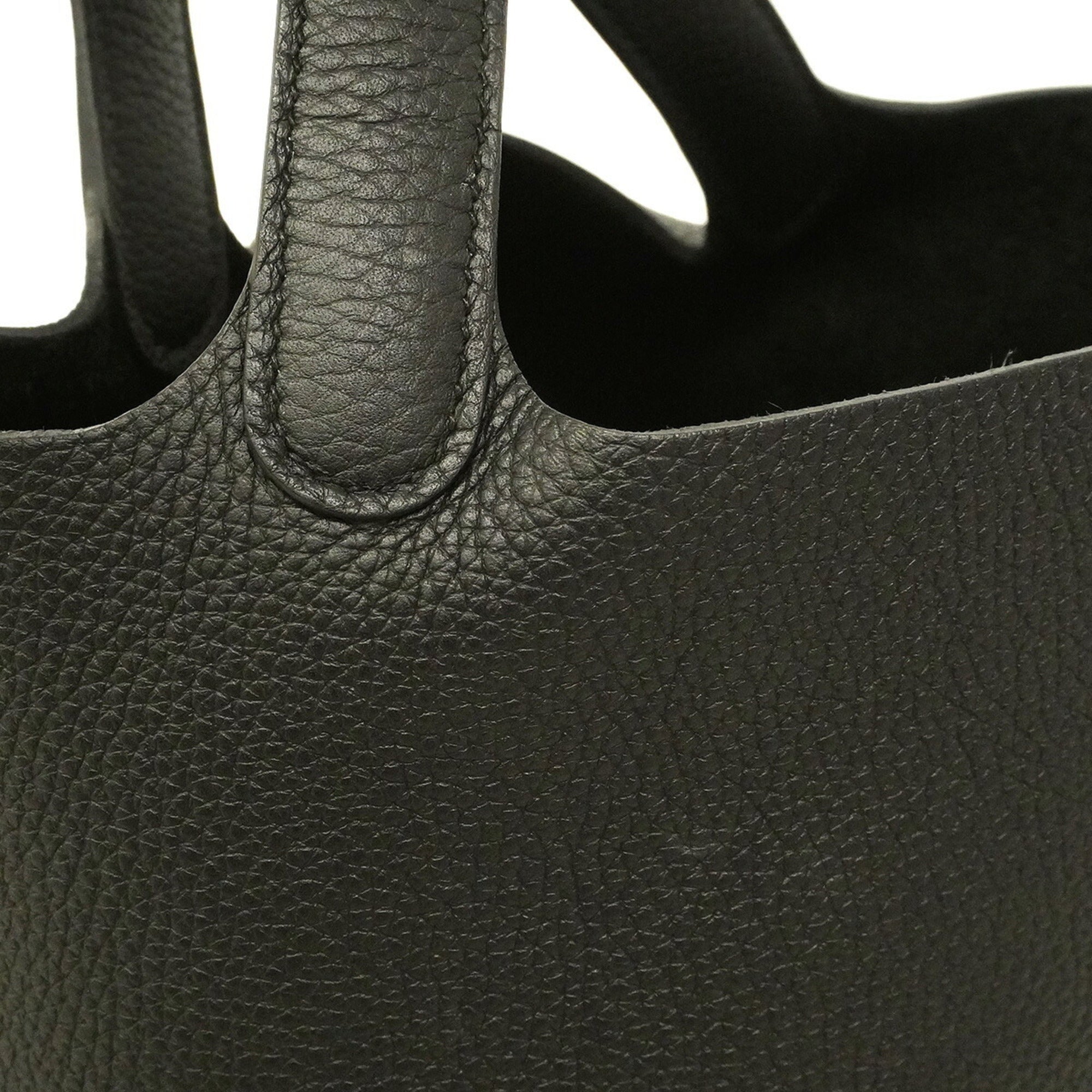 Hermes Black Taurillon Clemence Leather Handbag (Pre-Owned)