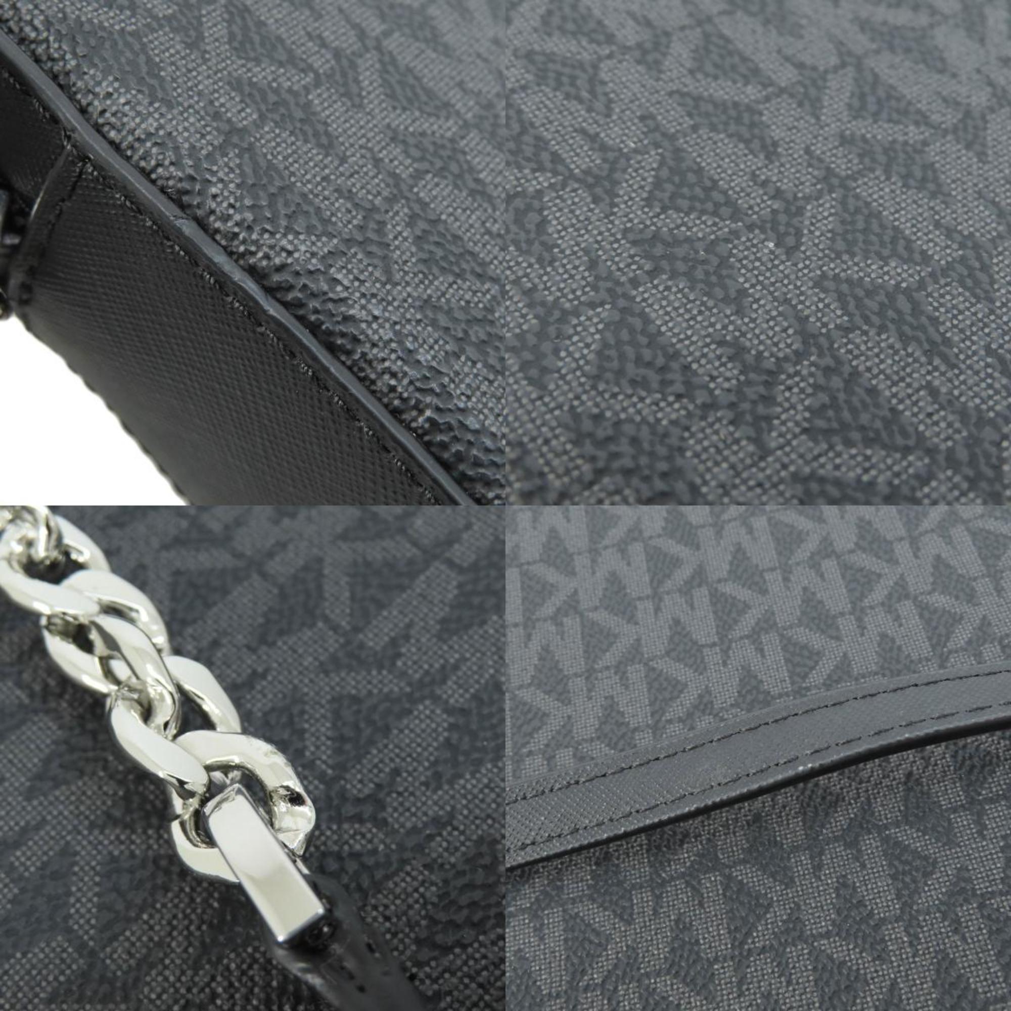 Michael Kors Gray Coated Canvas Shoulder Bag (Pre-Owned)