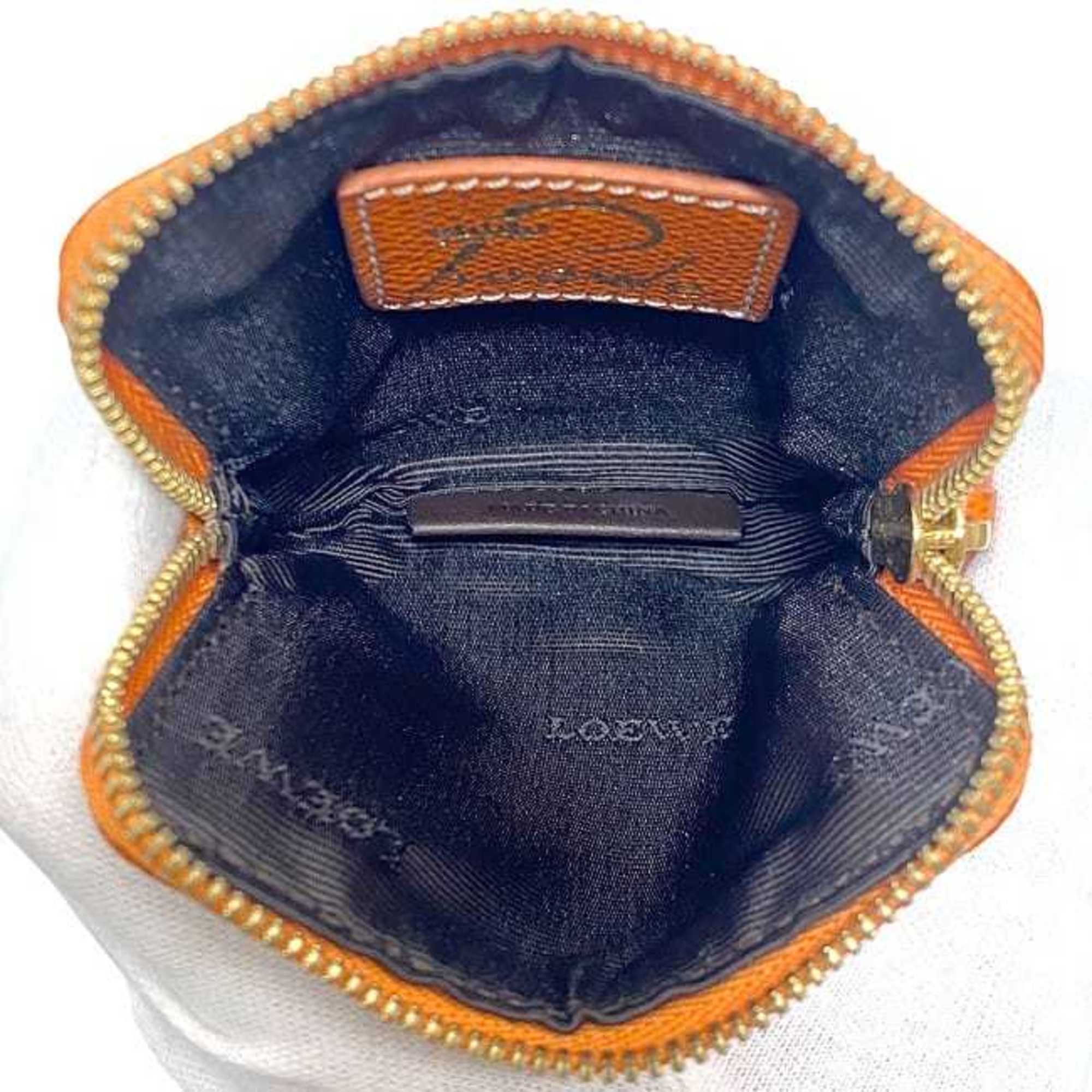 Loewe Orange Canvas Leather Coin Purse/Coin Case (Pre-Owned)
