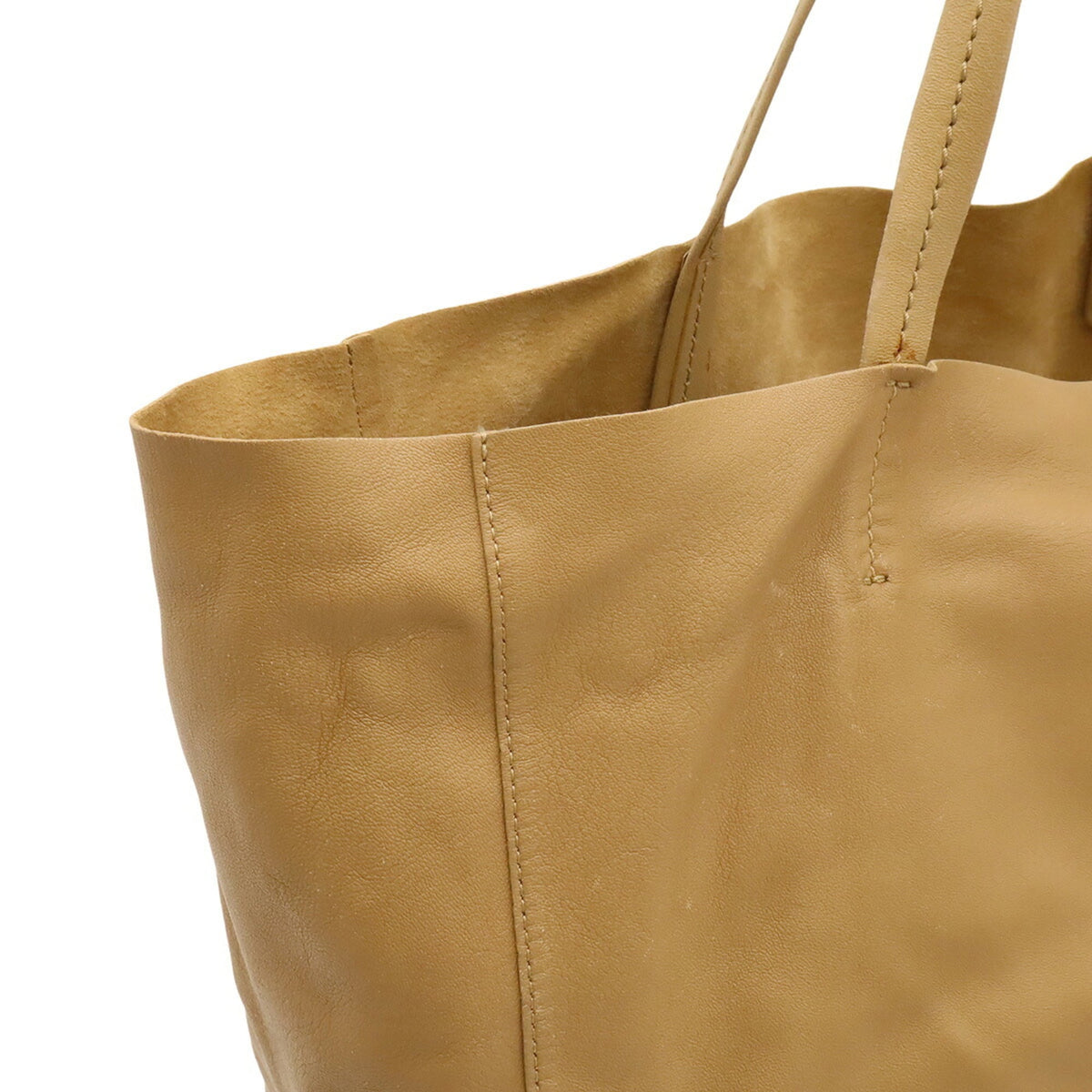 Celine Beige Leather Shoulder Bag Tote Bag (Pre-Owned)