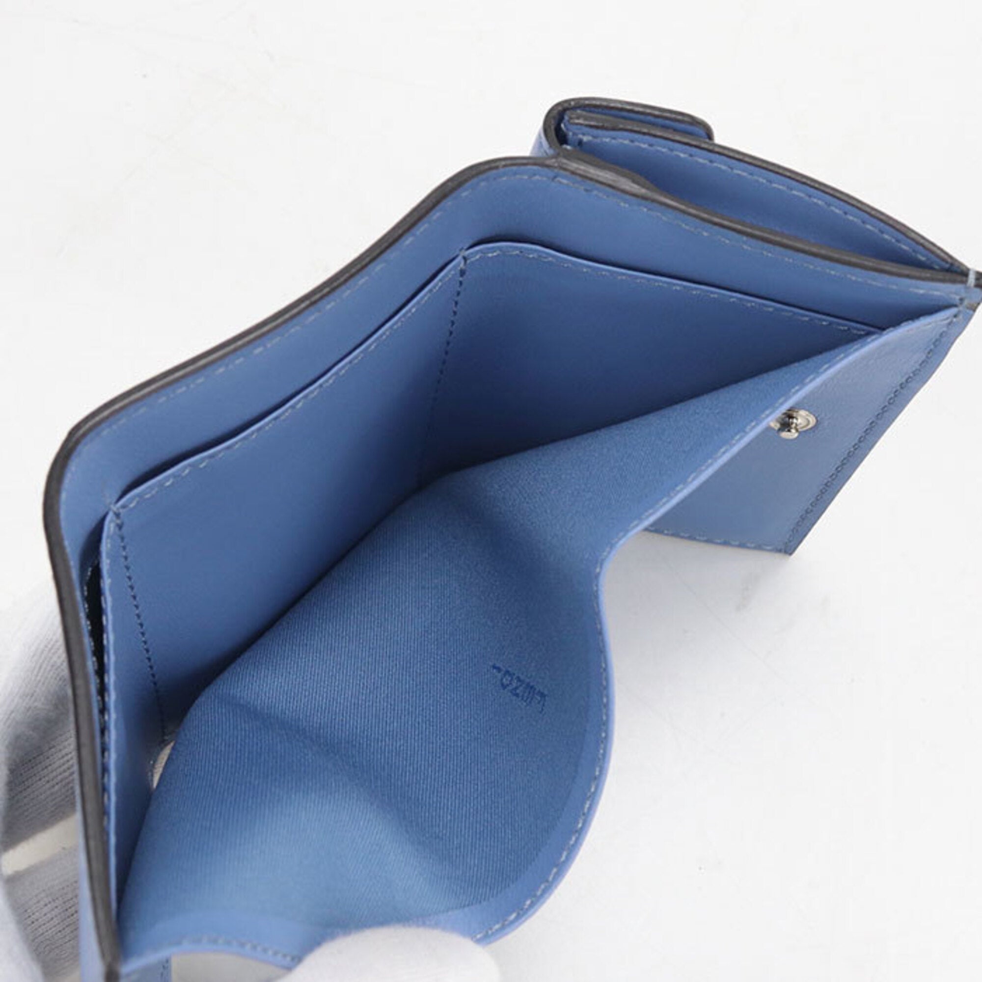 Fendi Blue Leather Wallet (Tri-Fold) (Pre-Owned)