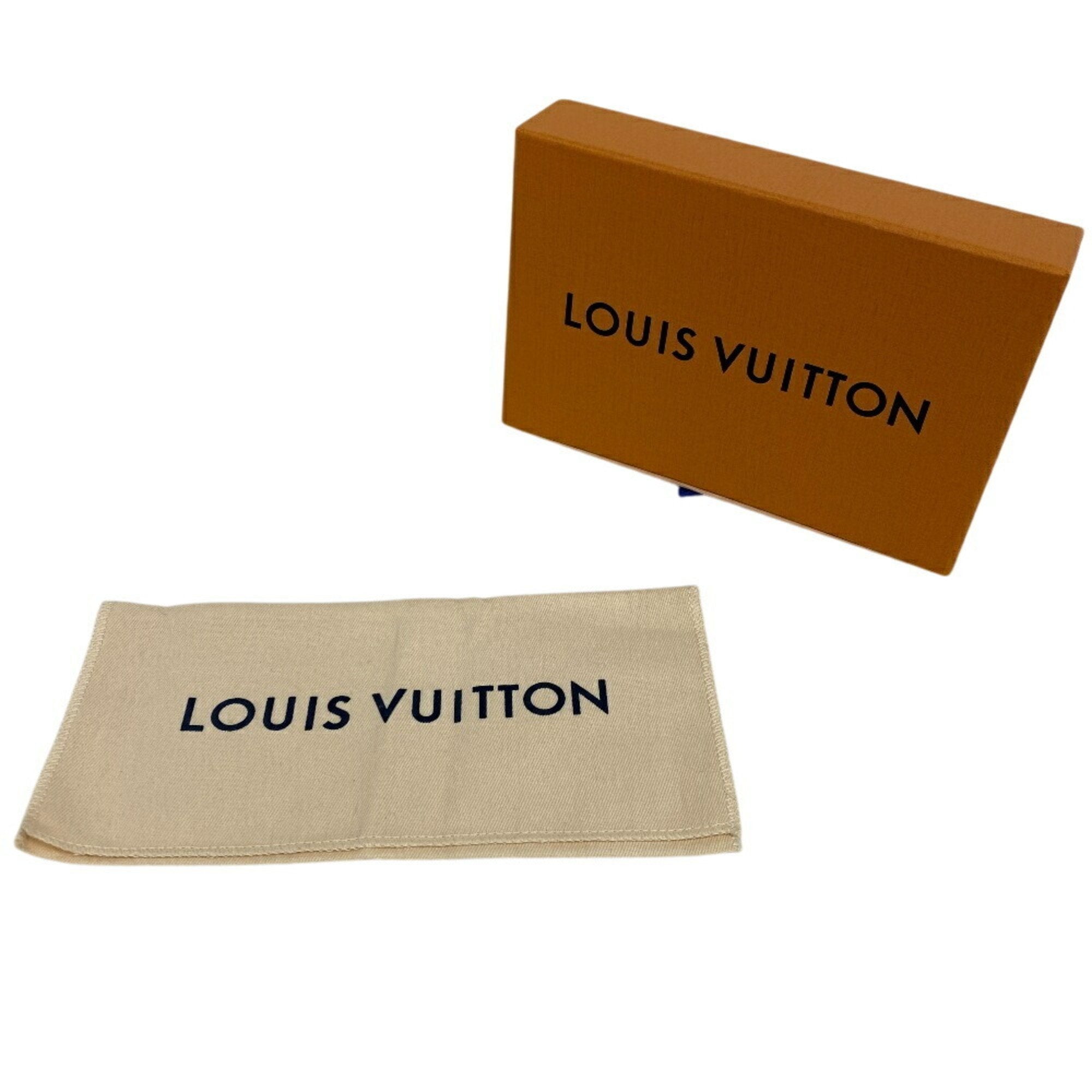 Louis Vuitton Brown Leather Wallet (Tri-Fold) (Pre-Owned)