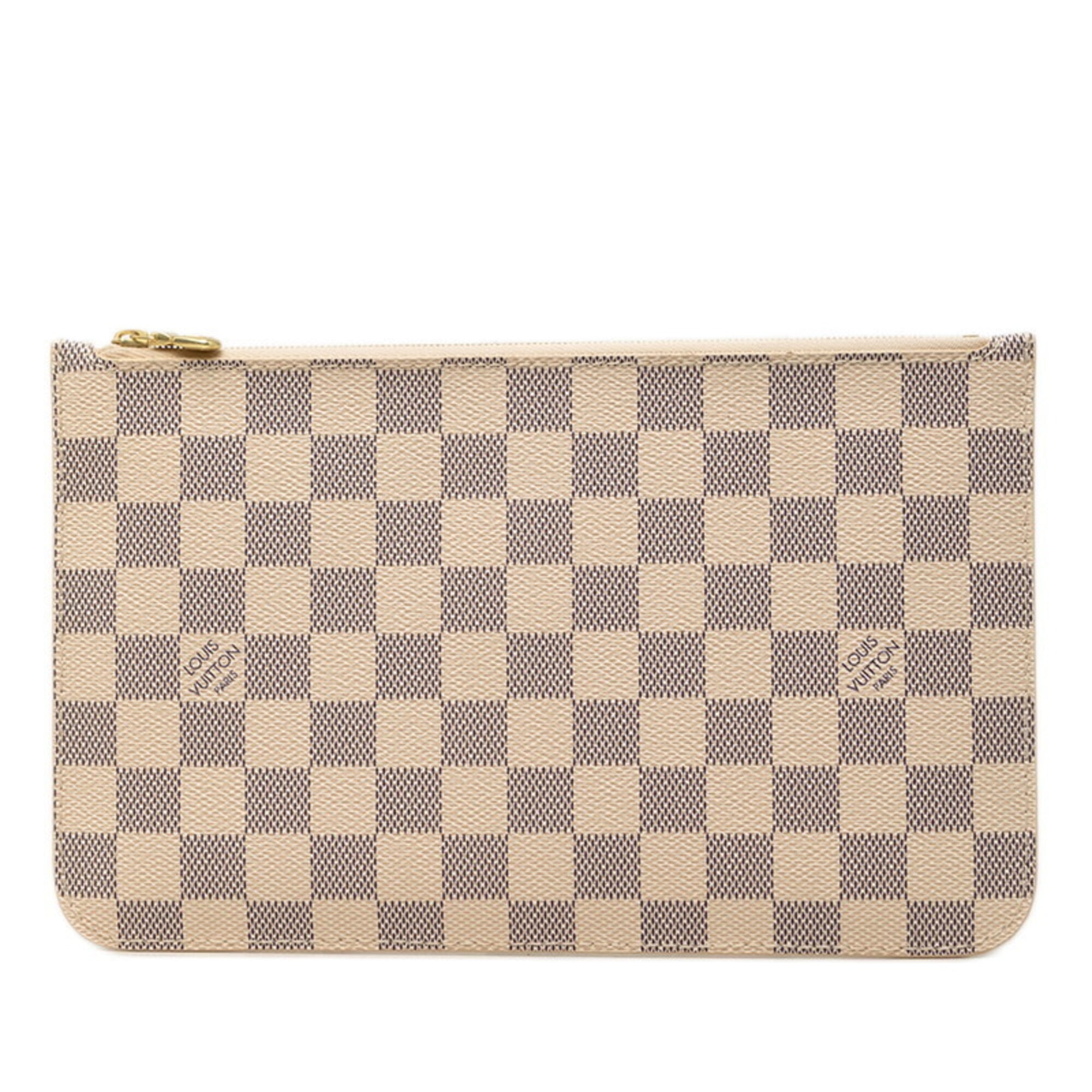 Louis Vuitton Damier Azur White Pvc Leather Handbag (Pre-Owned)