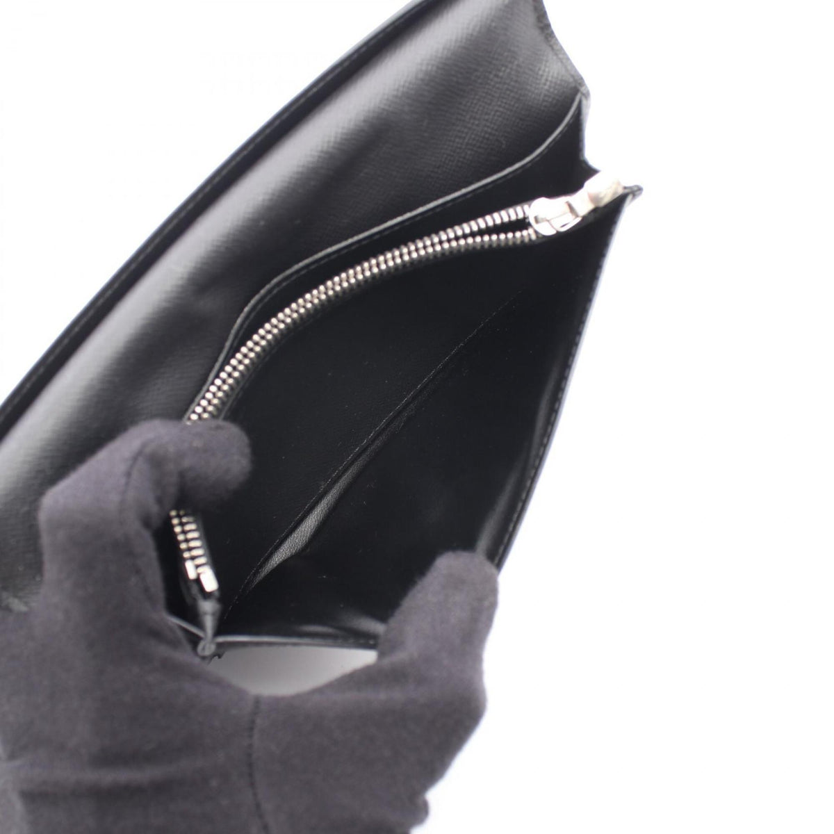 Louis Vuitton Black Leather Pvc Long Wallet (Bi-Fold) (Pre-Owned)