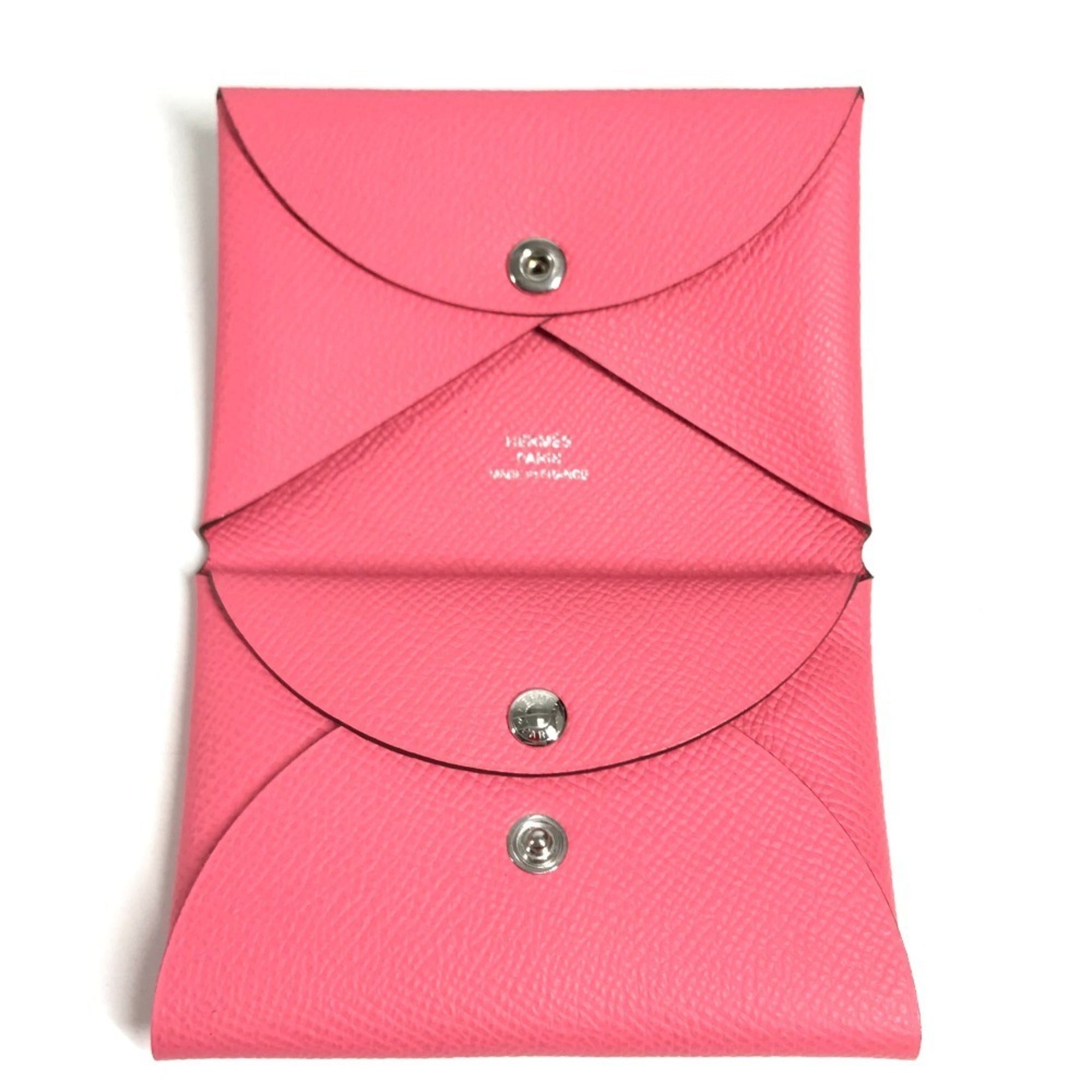 Hermes Pink Epsom Leather Coin Purse/Coin Case (Pre-Owned)