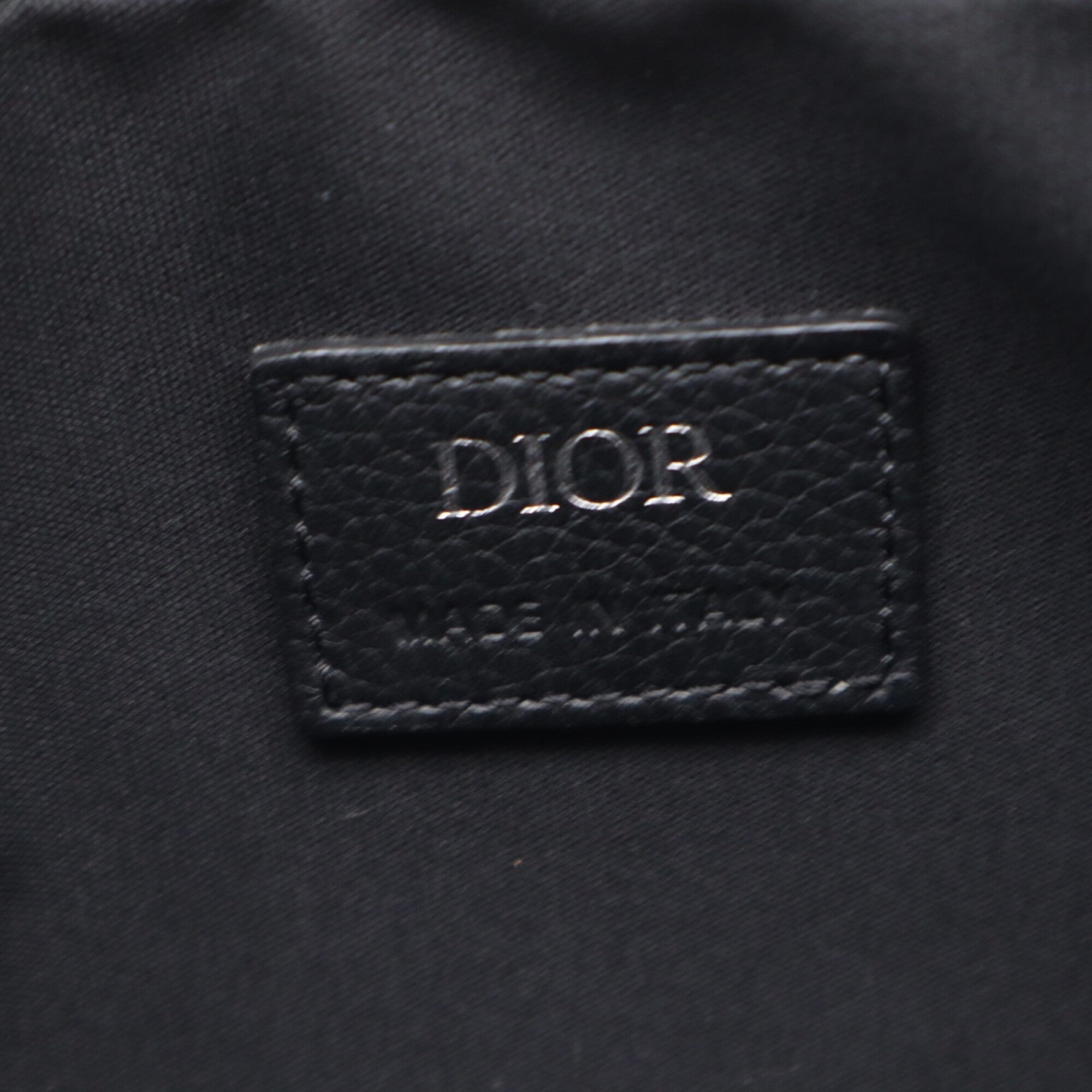 Christian Dior Beige Navy Cotton Leather Shoulder Bag (Pre-Owned)