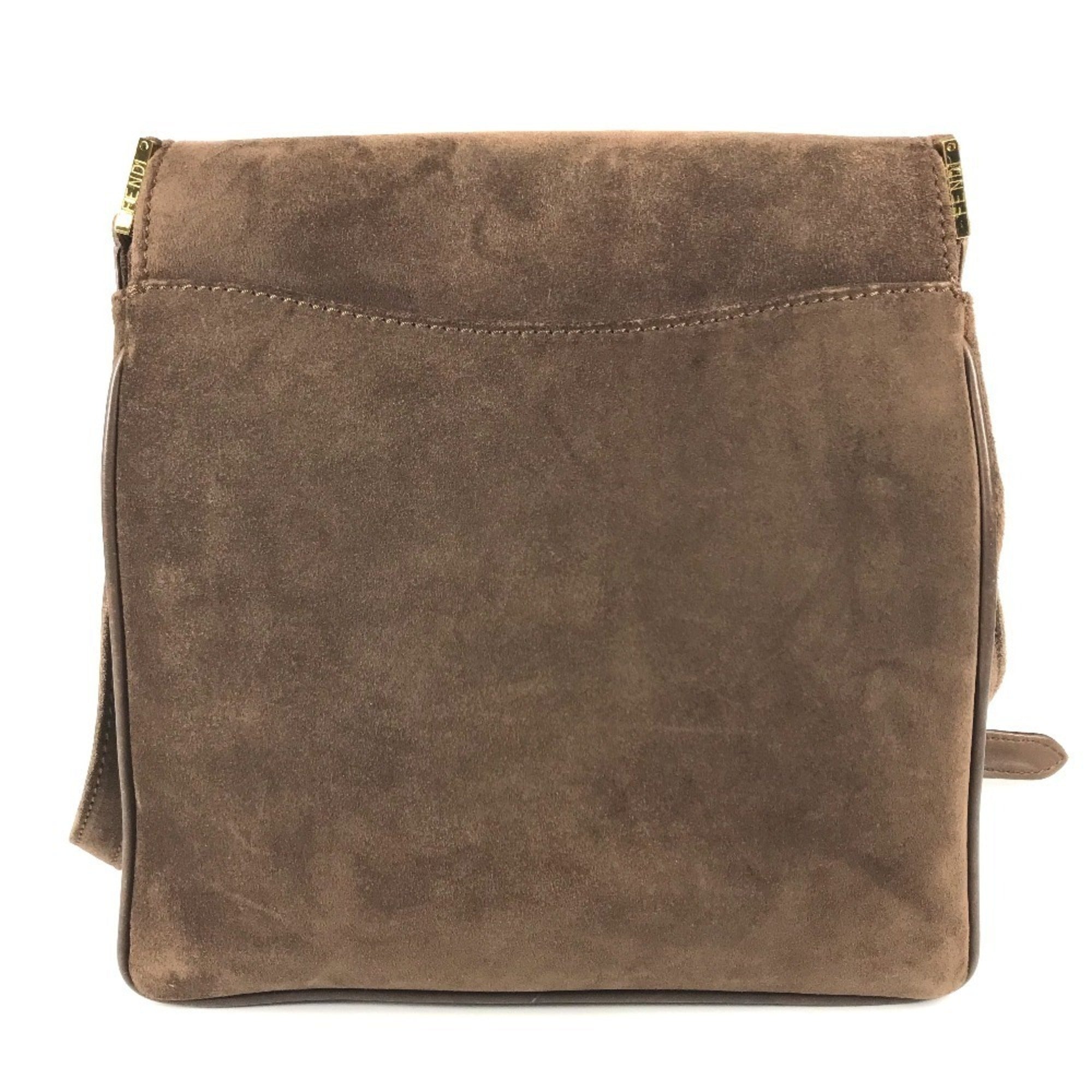 Fendi Brown Suede Shoulder Bag (Pre-Owned)