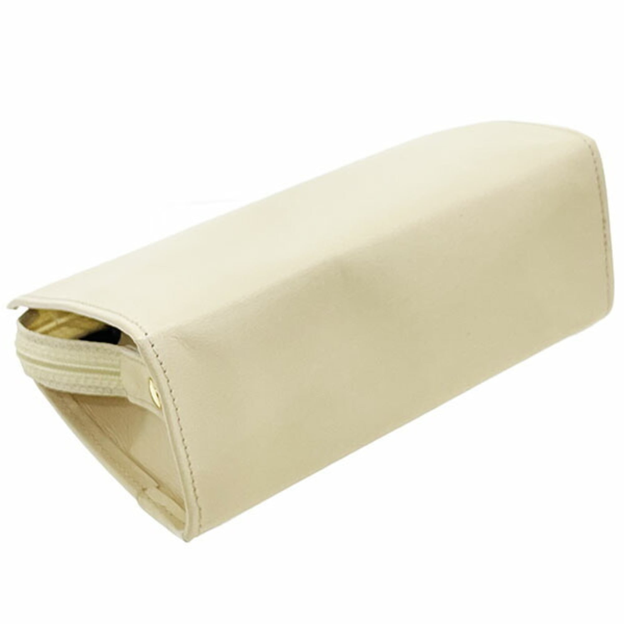 Yves Saint Laurent Cream Leather Pouch (Pre-Owned)