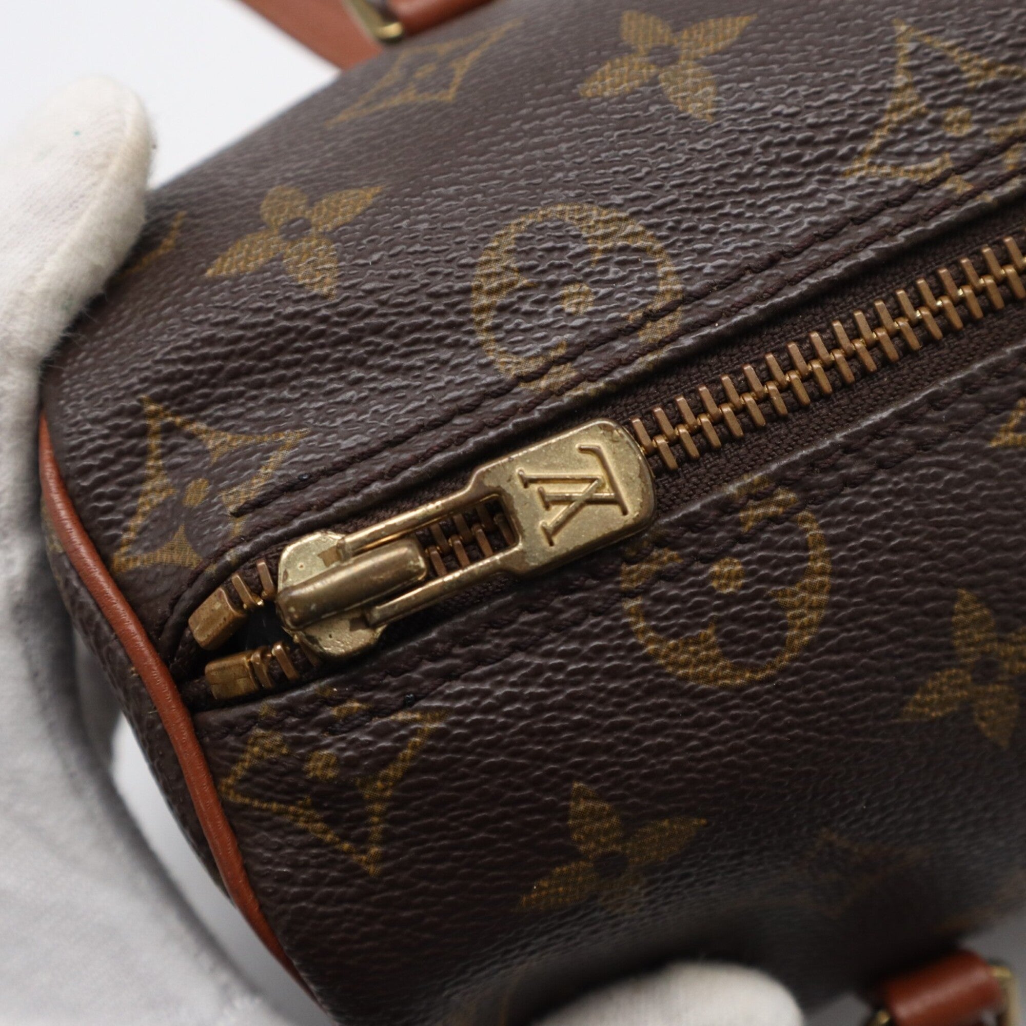 Louis Vuitton Monogram Brown Coated Canvas Leather Handbag (Pre-Owned)