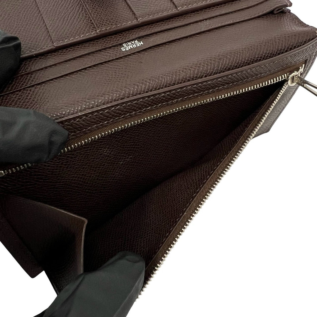 Hermes Brown Epsom Leather Long Wallet (Bi-Fold) (Pre-Owned)