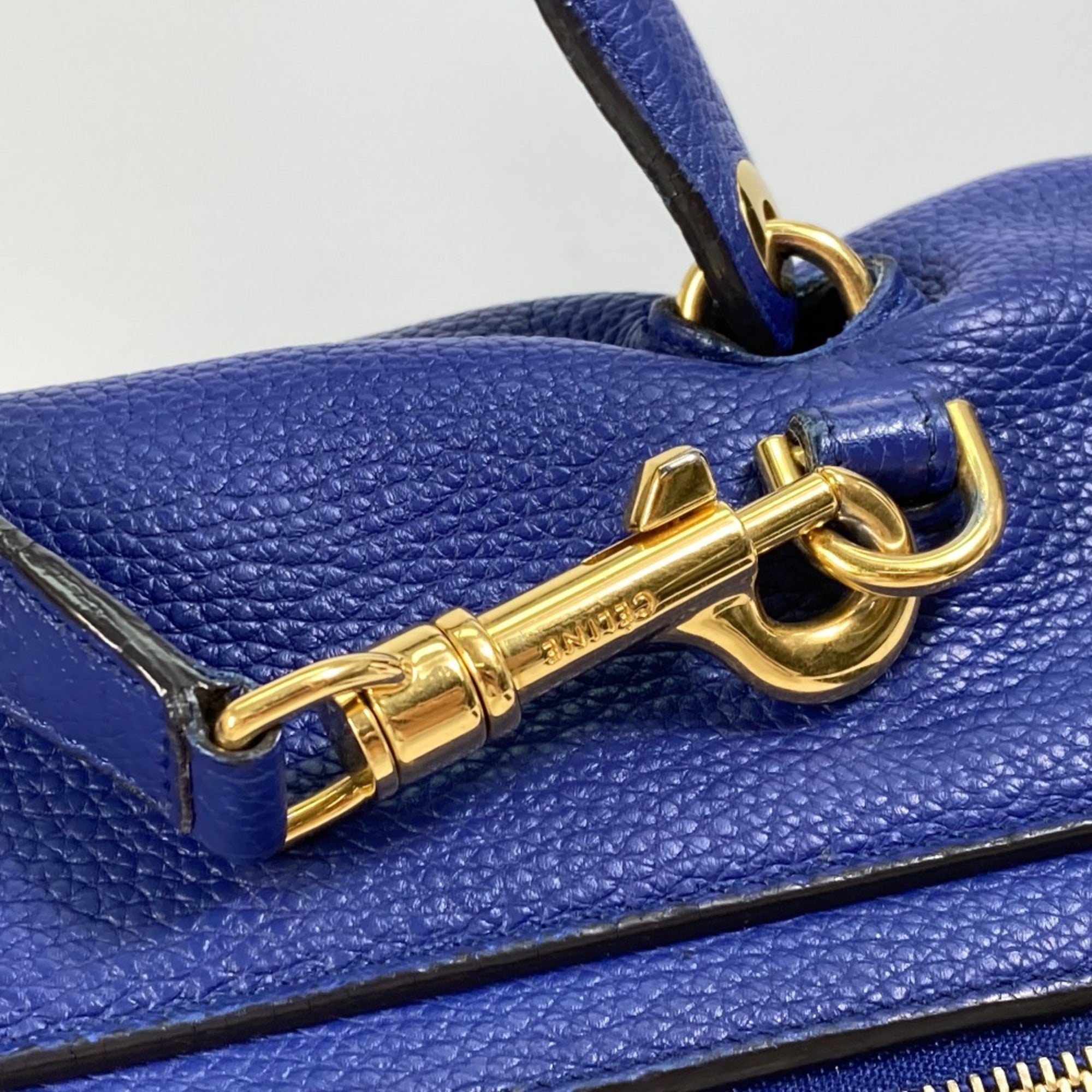 Celine Blue Leather Shoulder Bag (Pre-Owned)