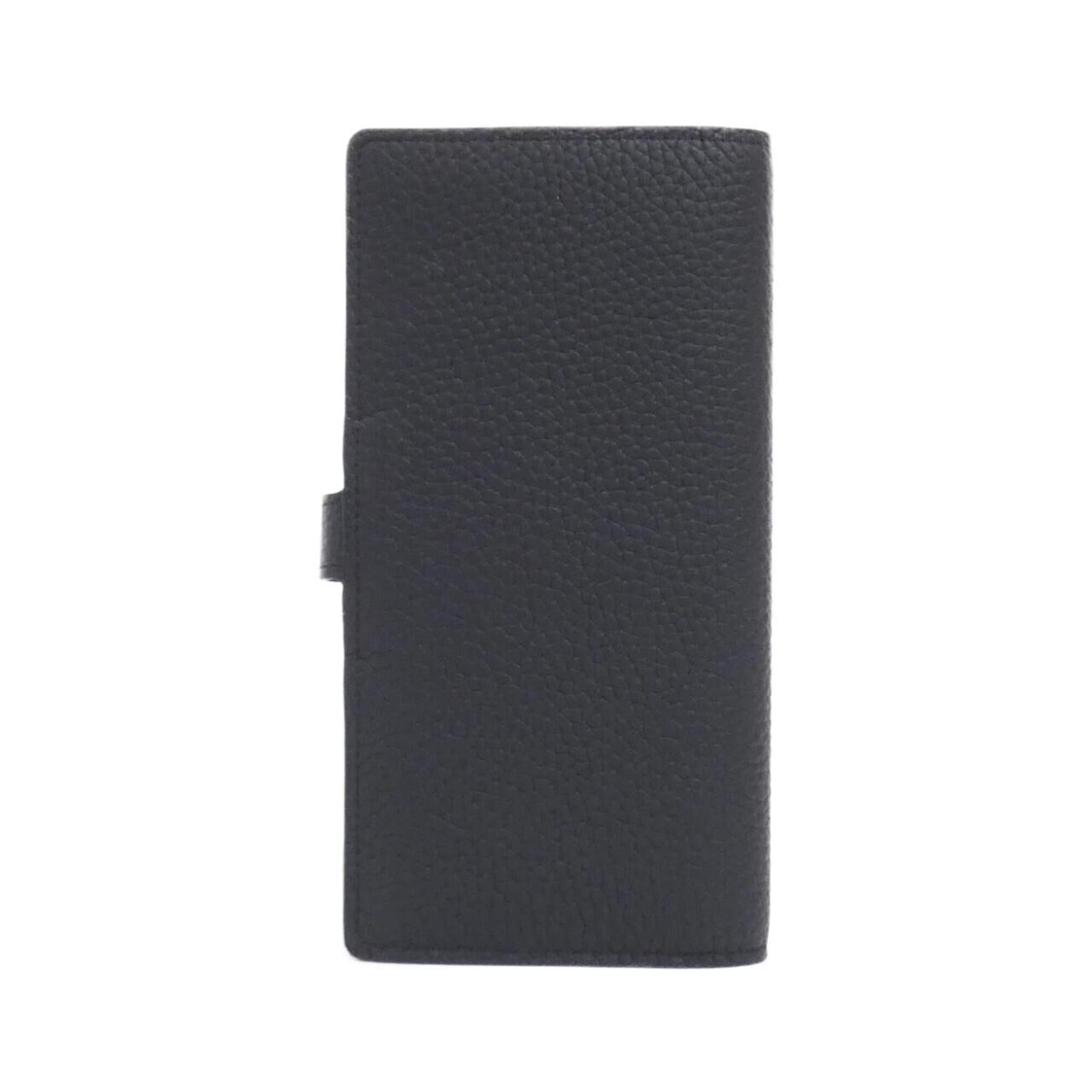 Louis Vuitton Black Leather Long Wallet (Bi-Fold) (Pre-Owned)