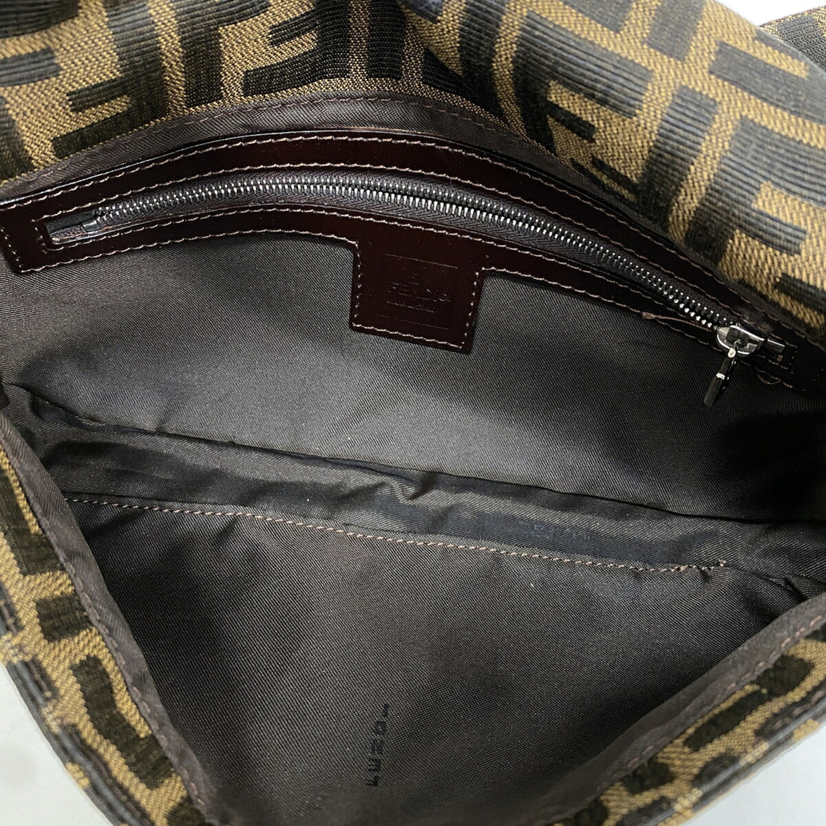Fendi Brown Nylon Canvas Handbag (Pre-Owned)