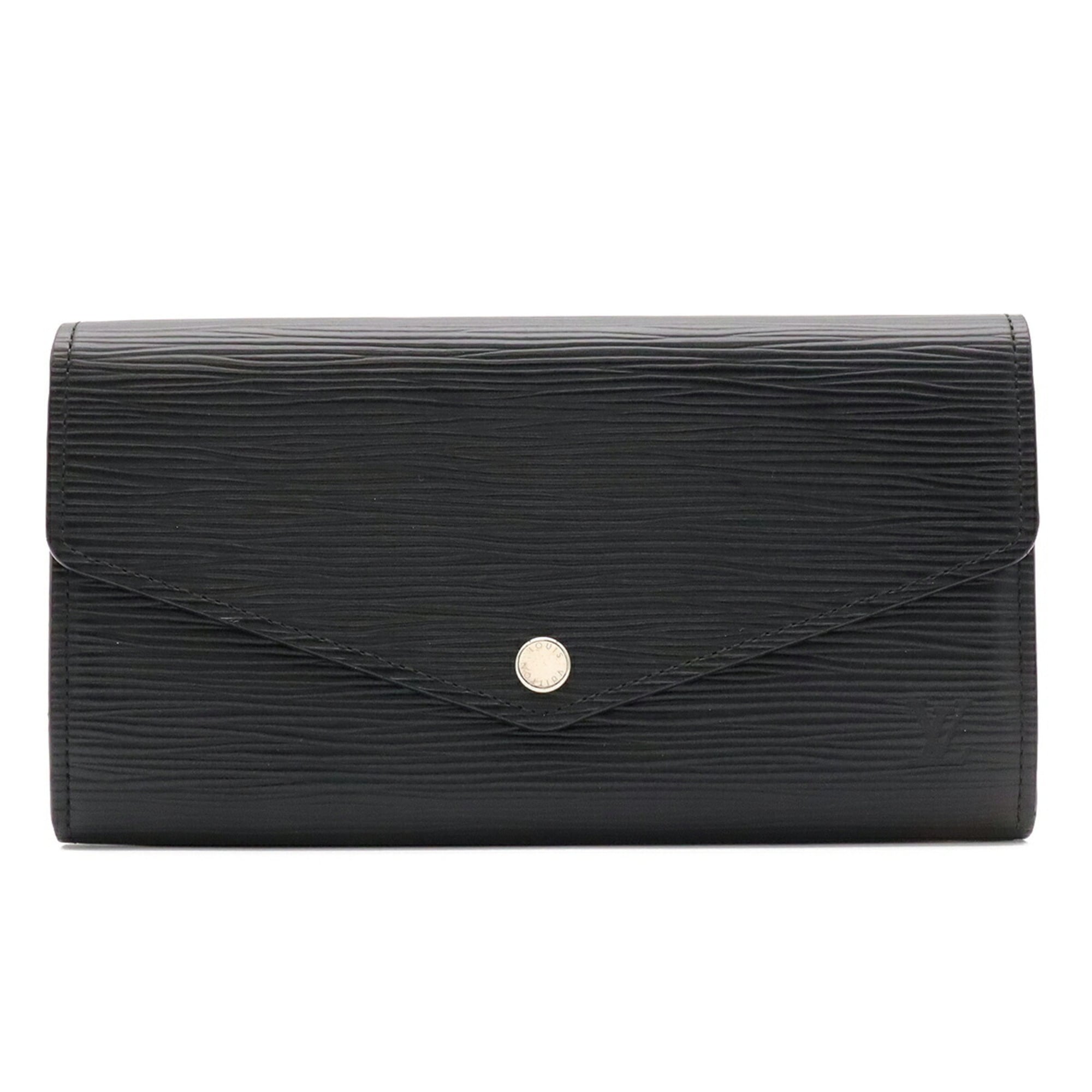Louis Vuitton Black Noir Epi Leather Long Wallet (Bi-Fold) (Pre-Owned)