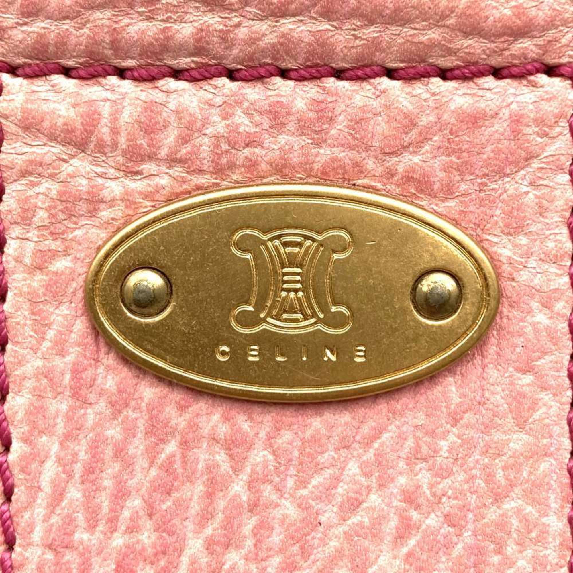 Celine Pink Leather Handbag Tote Bag (Pre-Owned)