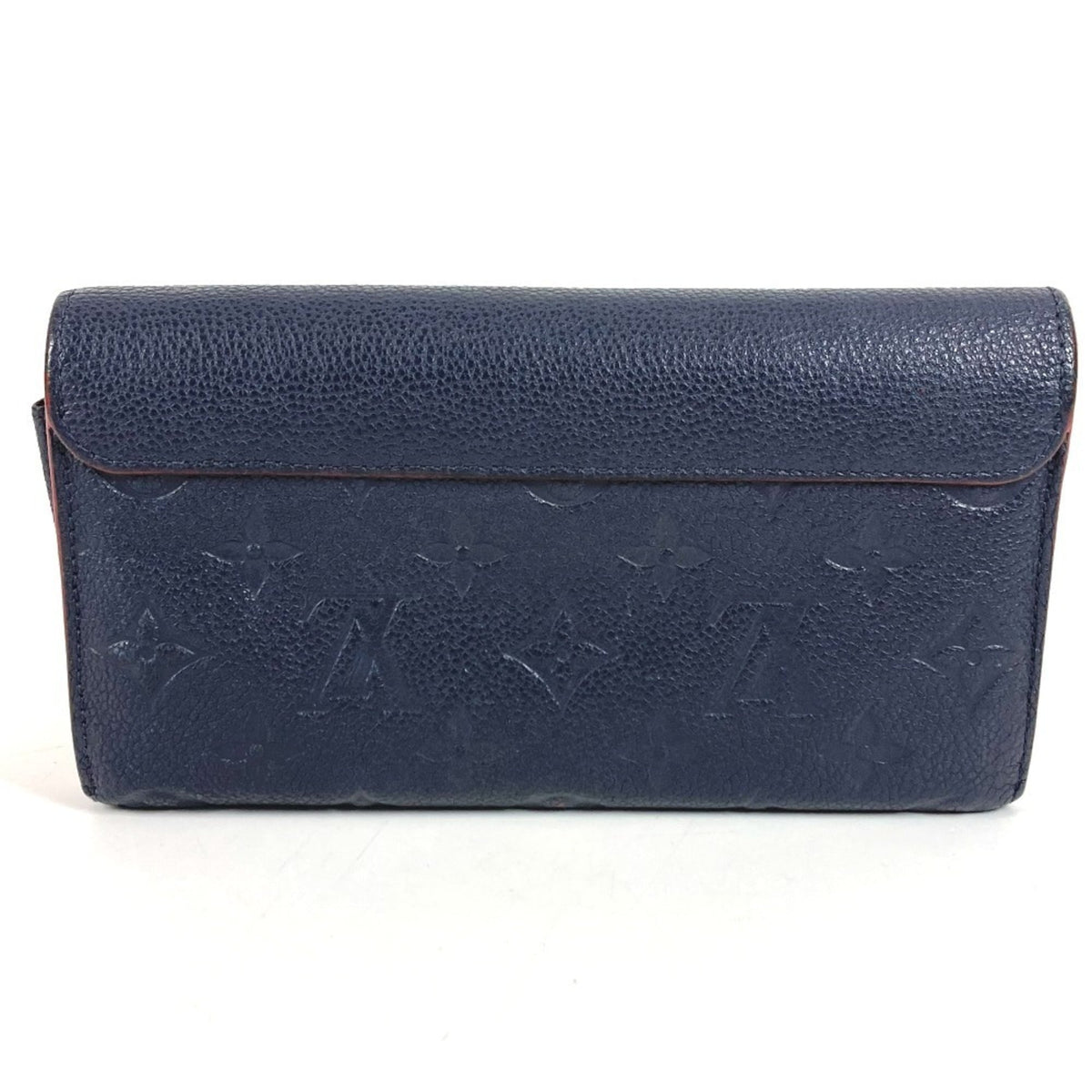 Louis Vuitton Galle Marine Rouge Navy Red Color Monogram Empreinte Long Bill Wallet (Bi-Fold) (Pre-Owned)