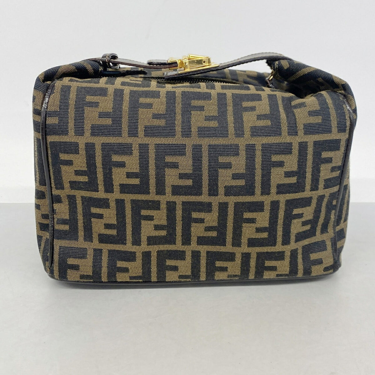 Fendi Brown Nylon Canvas Handbag (Pre-Owned)