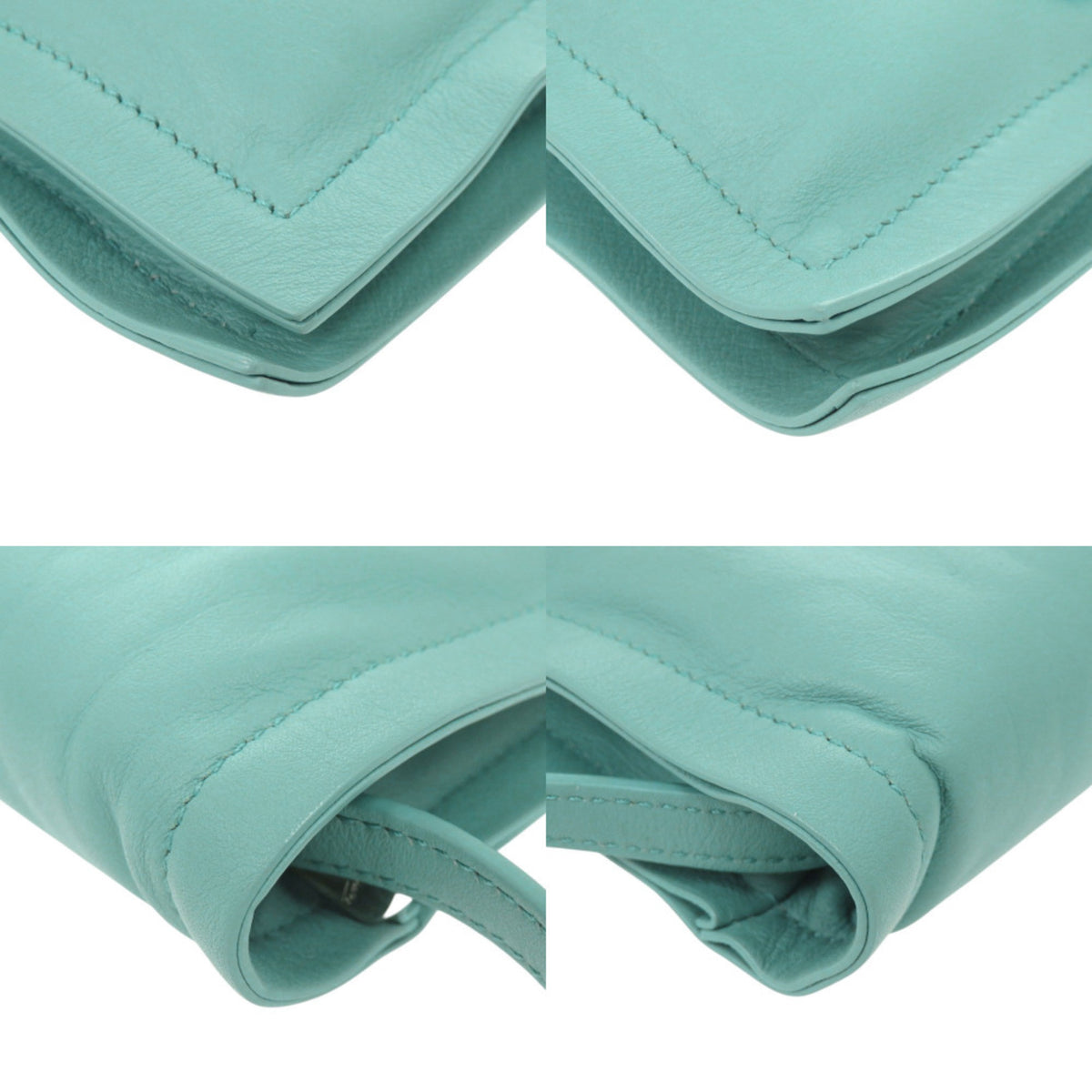 Salvatore Ferragamo Light Blue Leather Shoulder Bag (Pre-Owned)