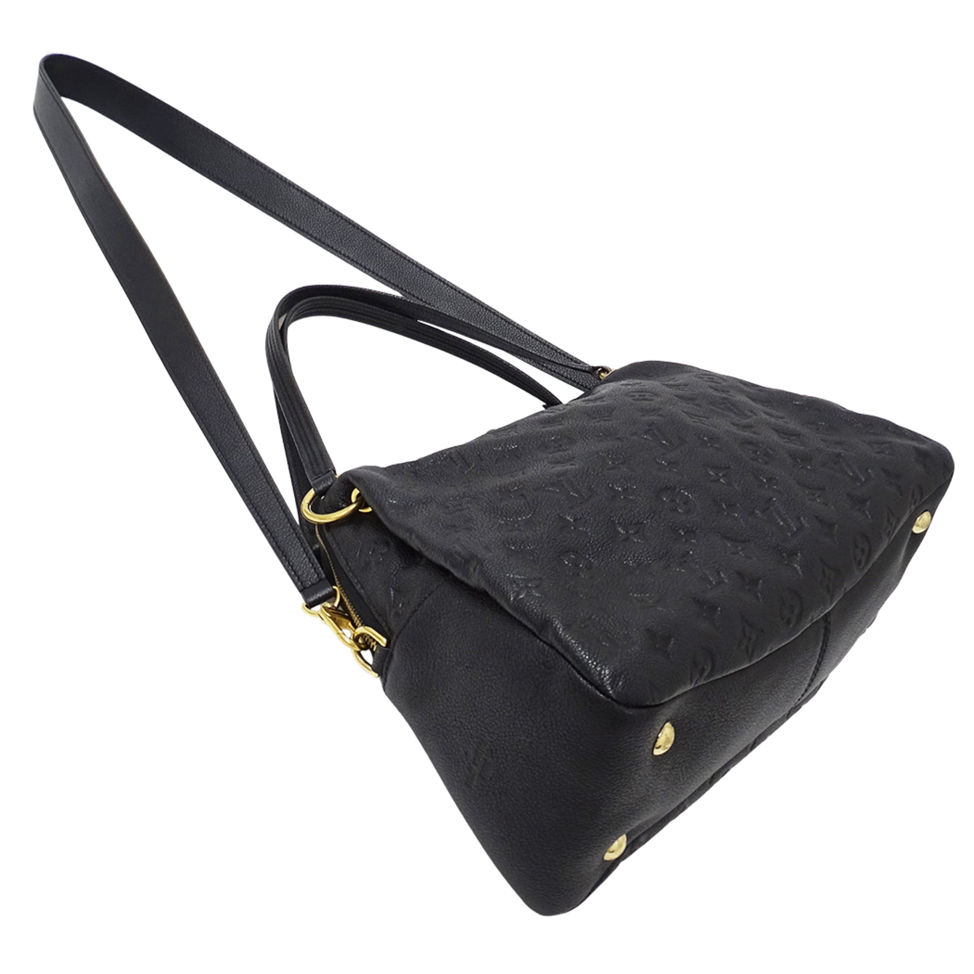 Louis Vuitton Black Galle Monogram Noir Monogram Empreinte Handbag Shoulder Bag (Pre-Owned)