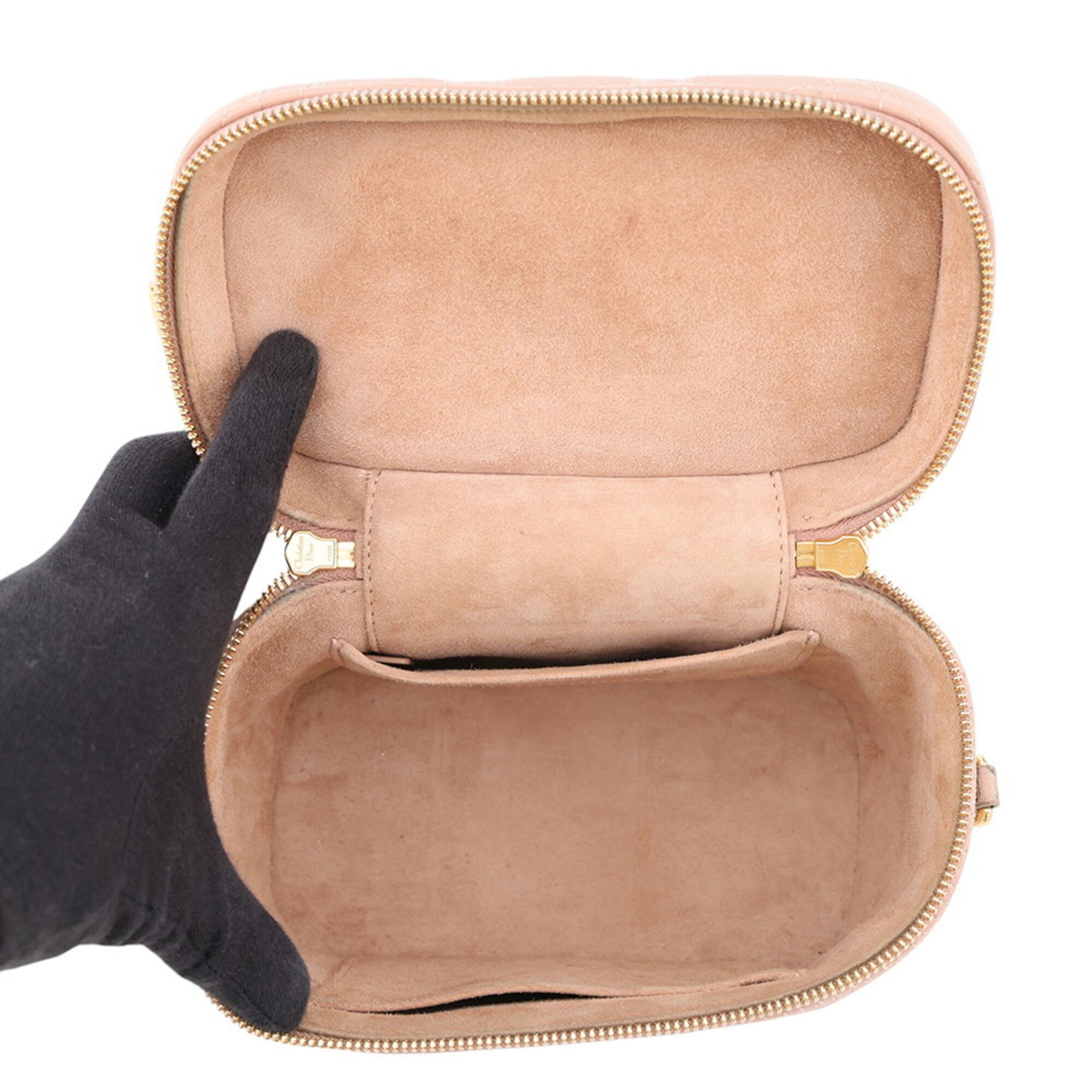 Christian Dior Gold Leather Handbag Shoulder Bag (Pre-Owned)