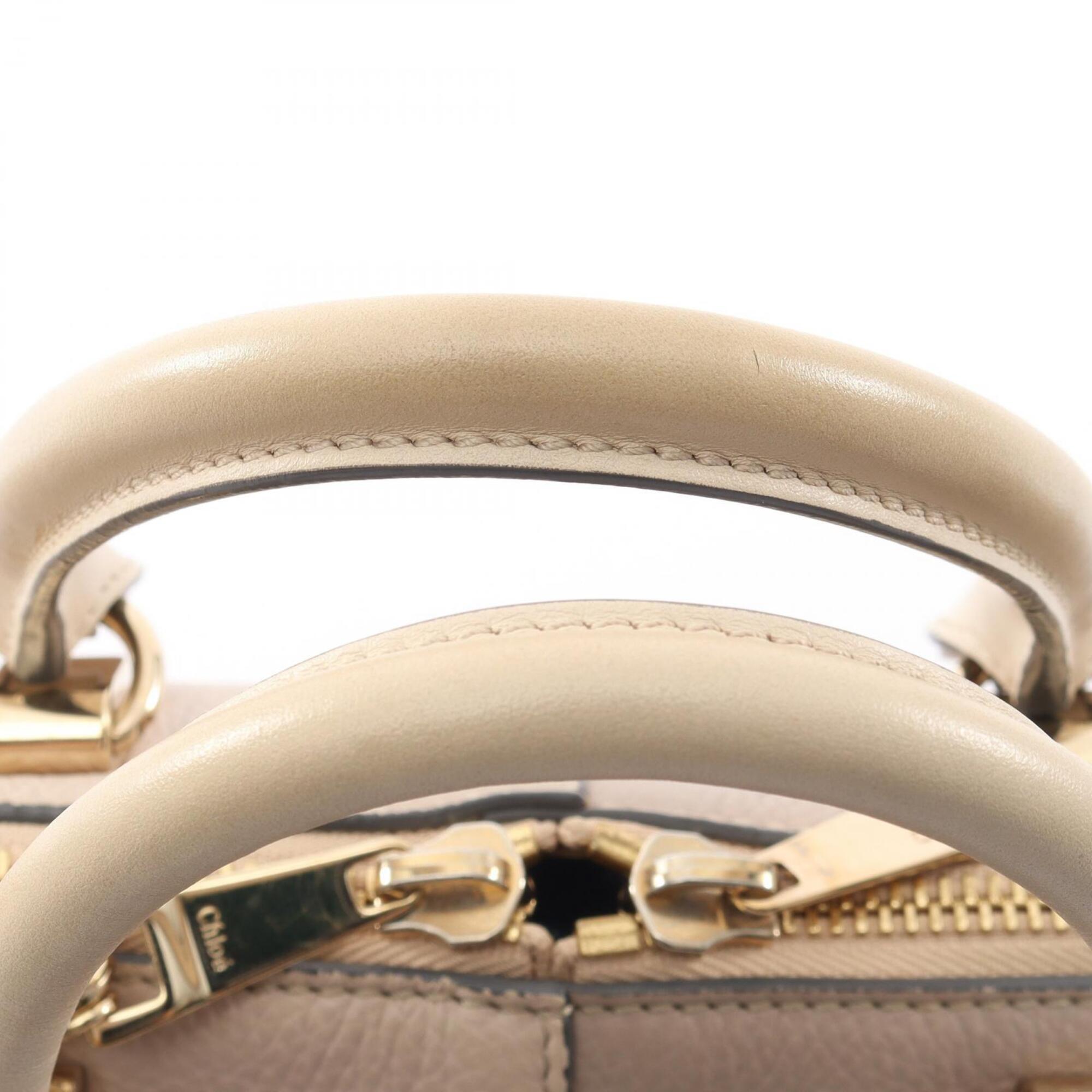 Chloé Beige Ivory Leather Handbag (Pre-Owned)