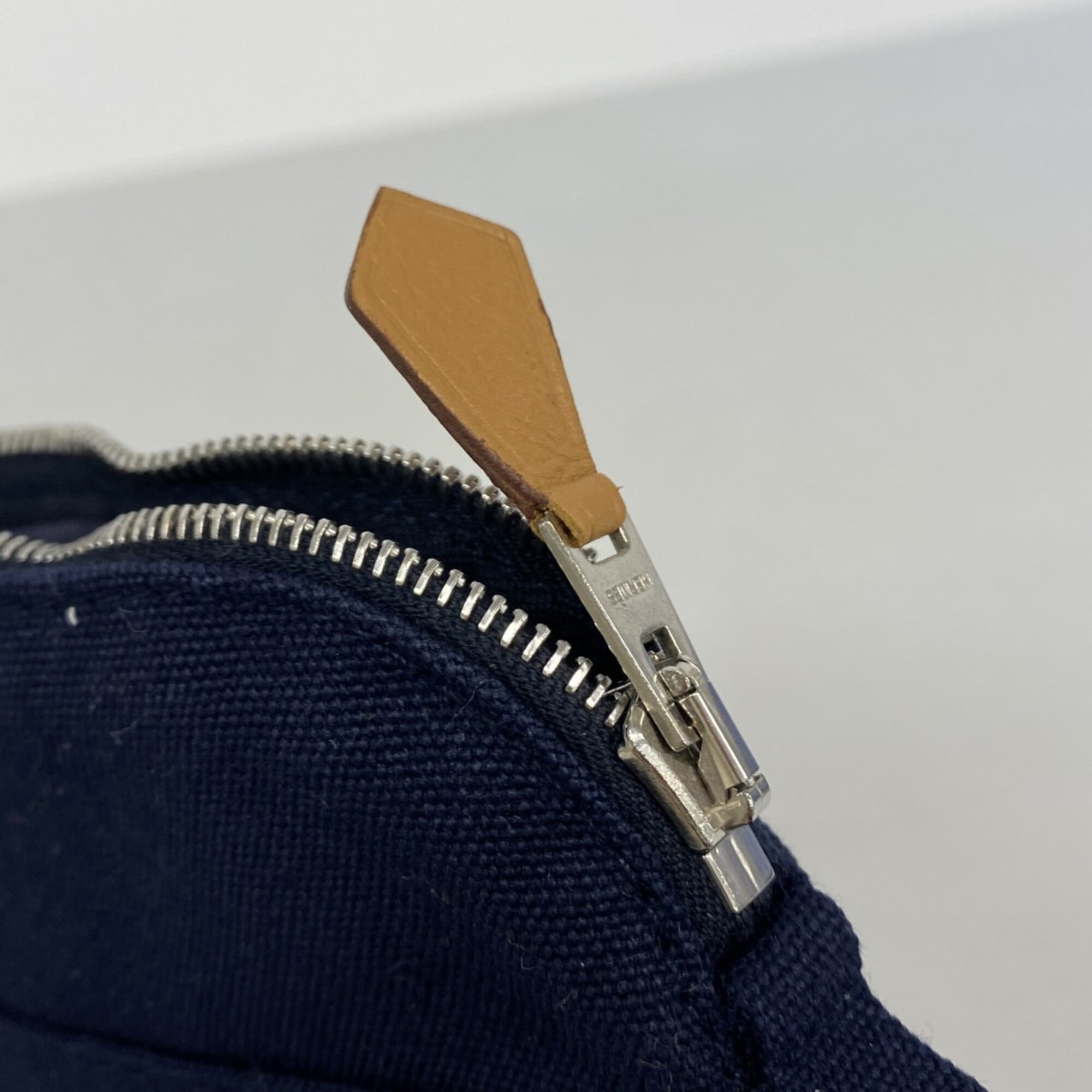 Hermes Navy Canvas Pouch (Pre-Owned)