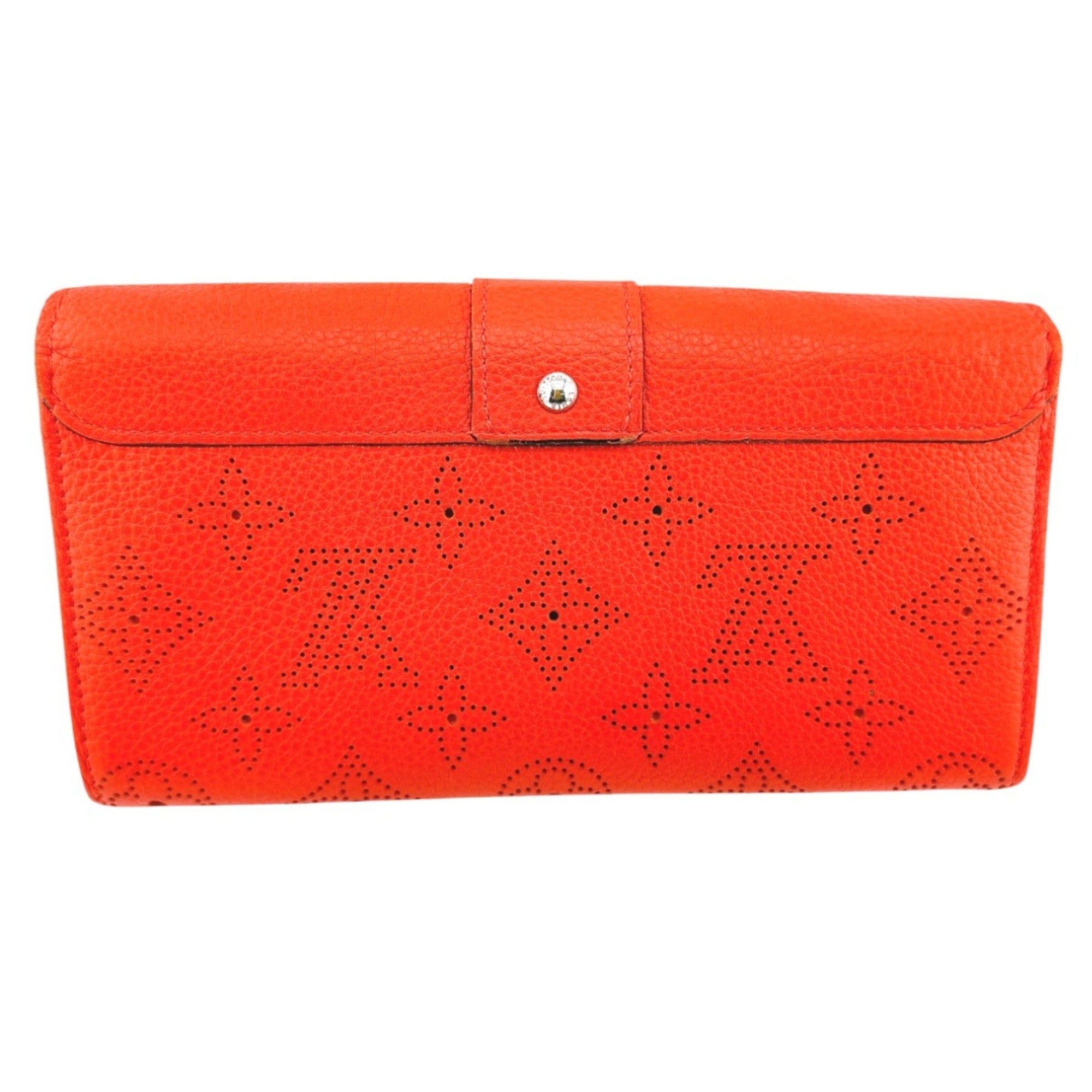 Louis Vuitton Corail Mahina Leather Long Wallet (Bi-Fold) (Pre-Owned)