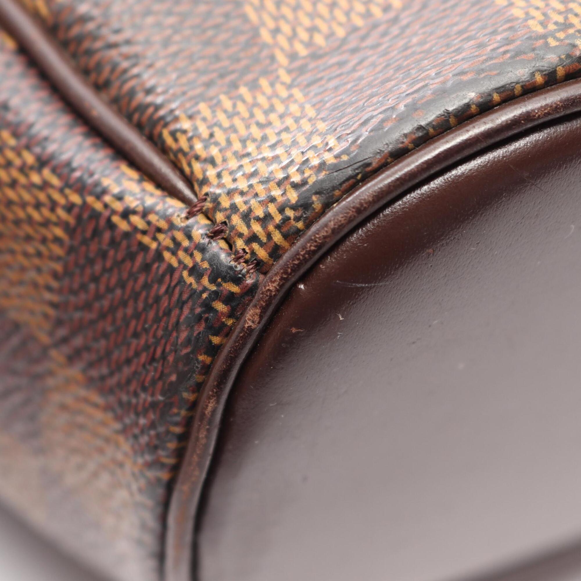 Louis Vuitton Brown Ebene Coated Canvas Leather Damier Canvas Handbag Shoulder Bag (Pre-Owned)