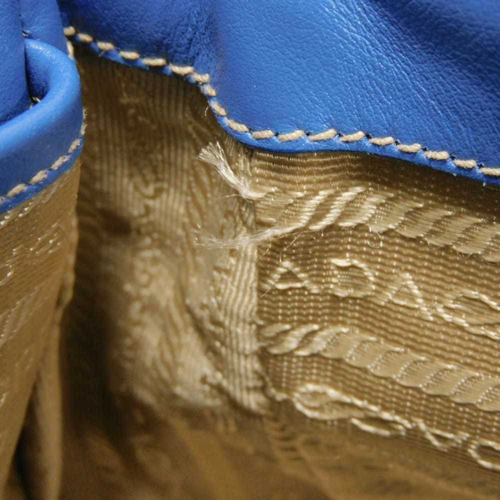 Prada Brown Canvas Leather Shoulder Bag (Pre-Owned)