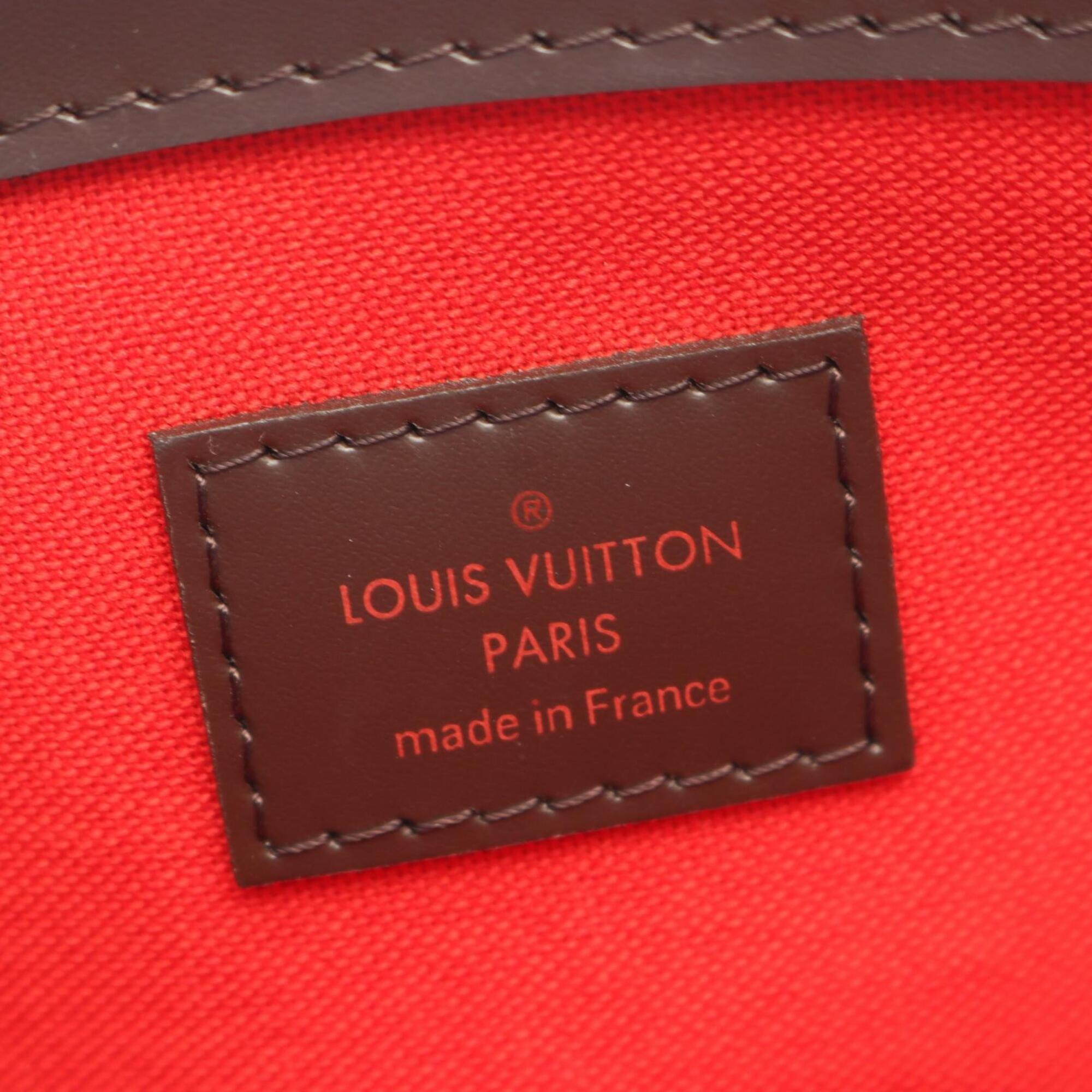 Louis Vuitton Brown Coated Canvas Leather Handbag Shoulder Bag (Pre-Owned)