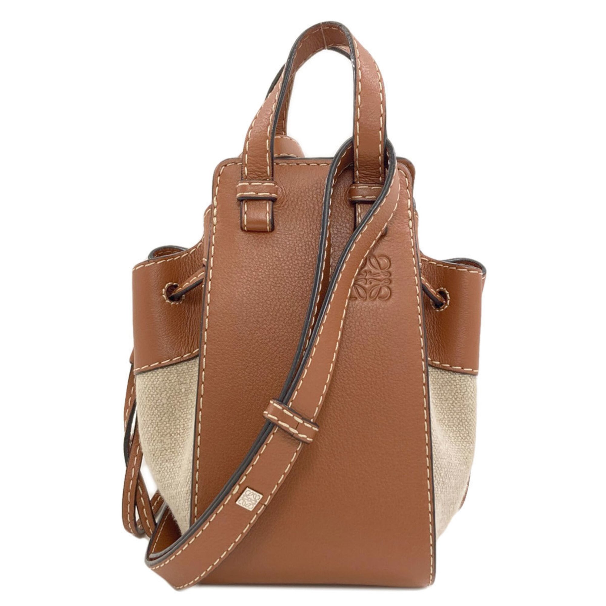 Loewe Brown Canvas Handbag (Pre-Owned)