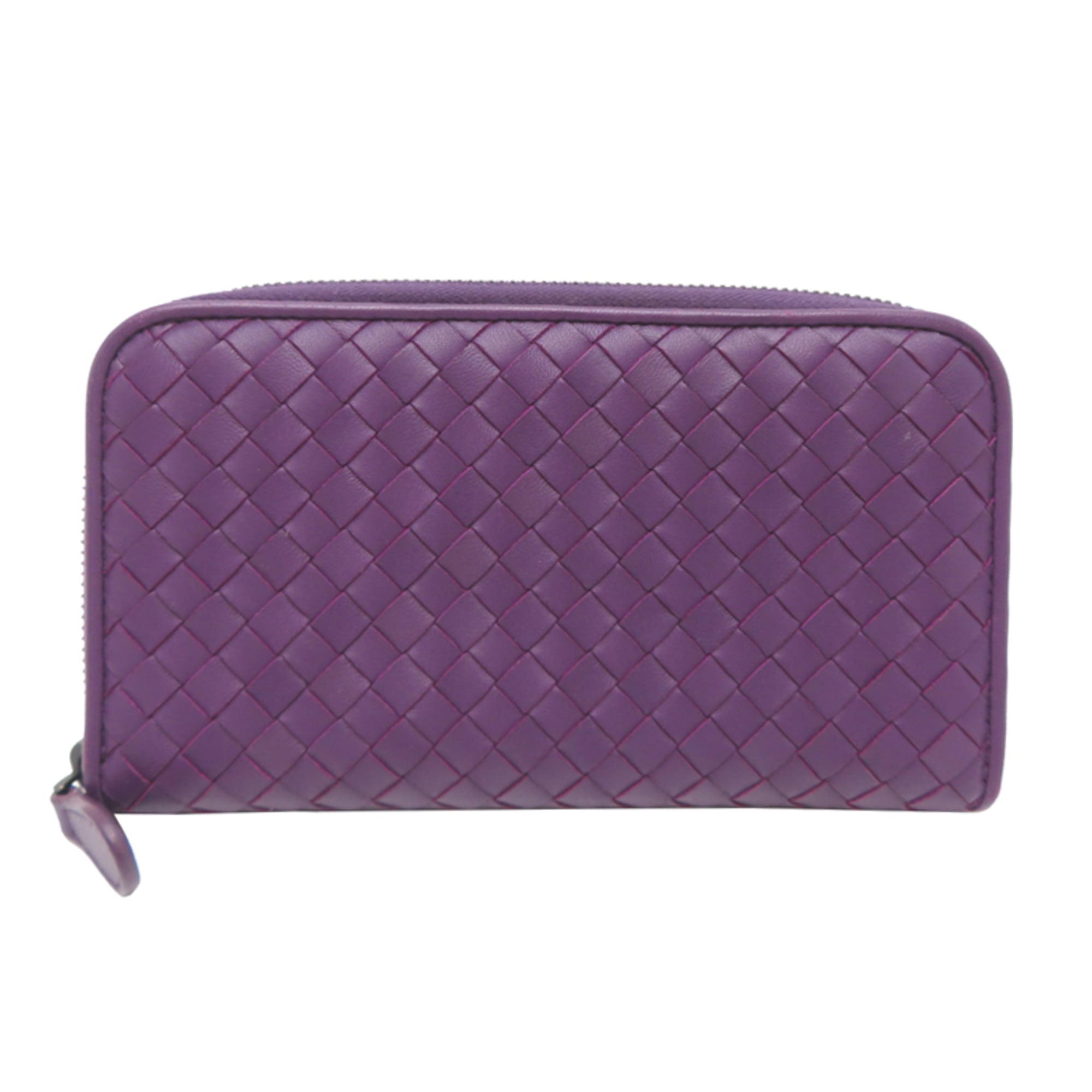 Bottega Veneta Purple Intrecciato Long Wallet (Bi-Fold) (Pre-Owned)