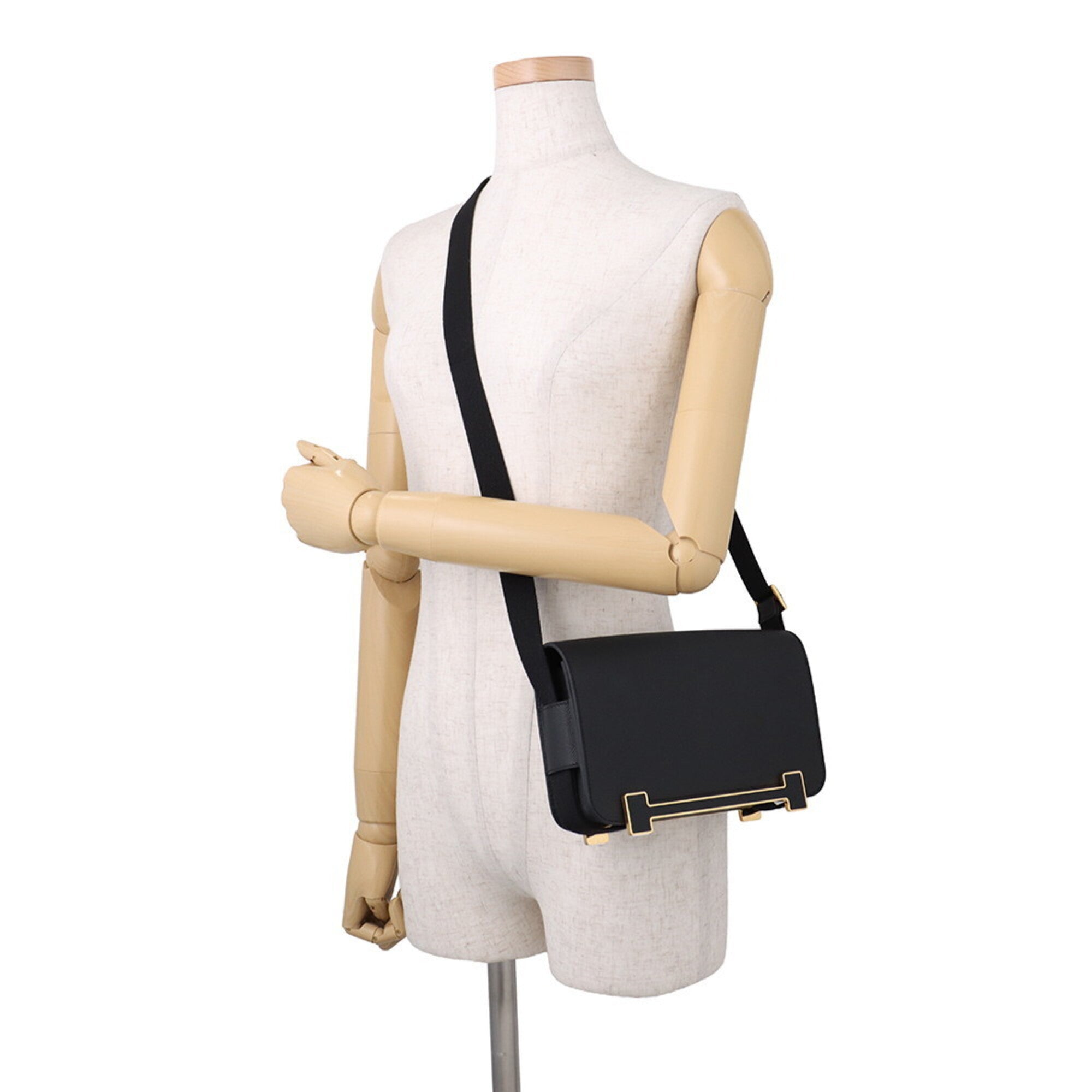 Hermes Black Epsom Leather Handbag Shoulder Bag (Pre-Owned)